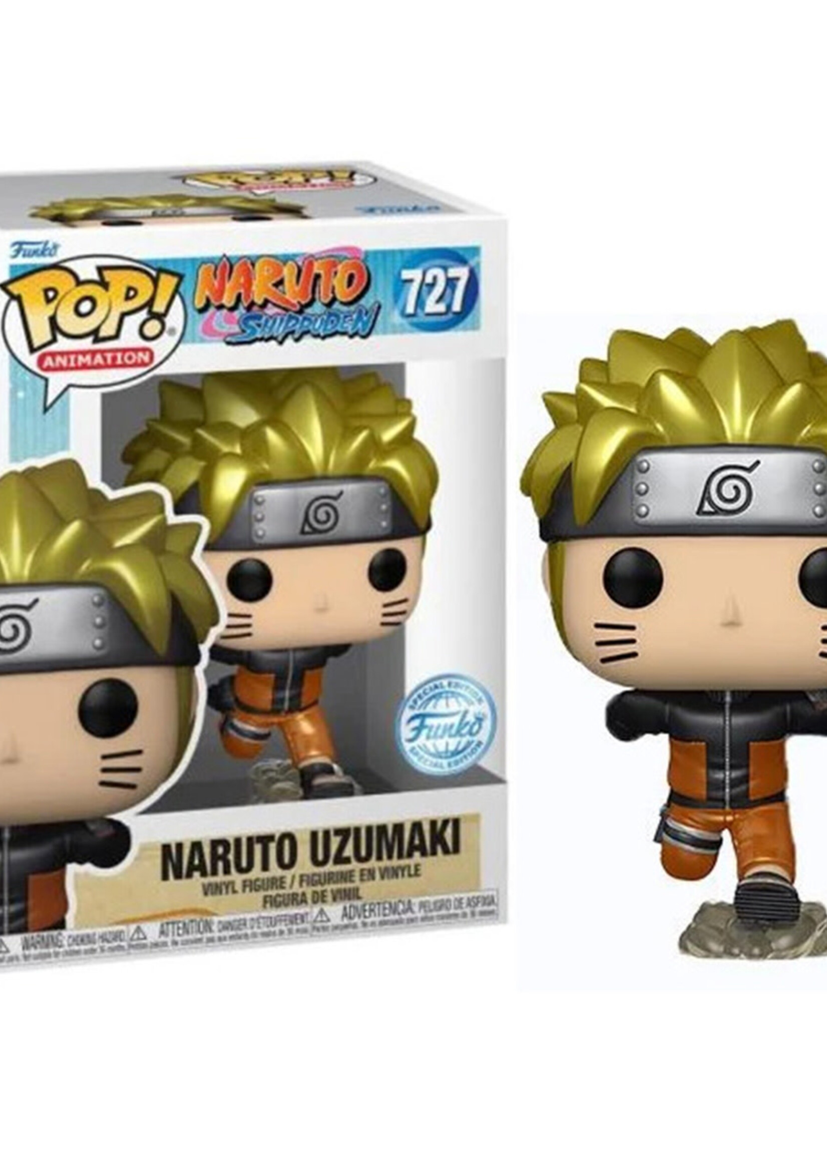 Naruto Funko Pop N° 727 Naruto Uzumaki Running Metallic Effect SE