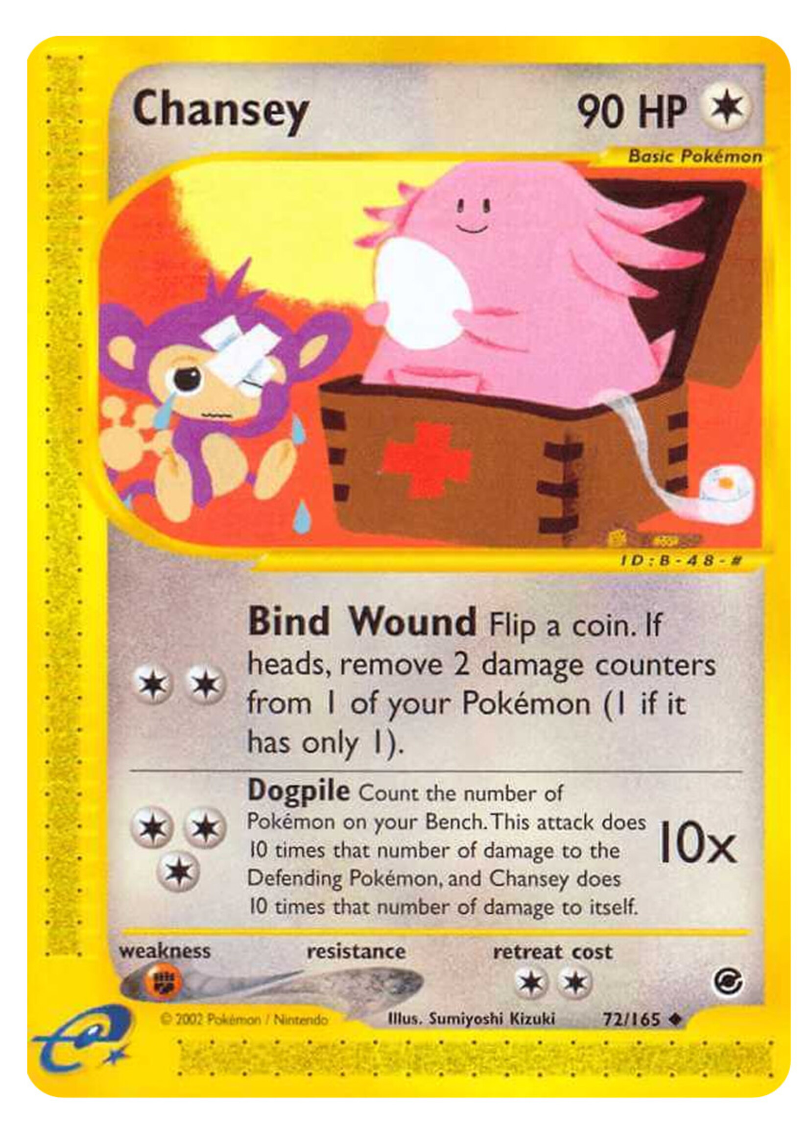 Chansey 72 (EX) Reverse Holo: good