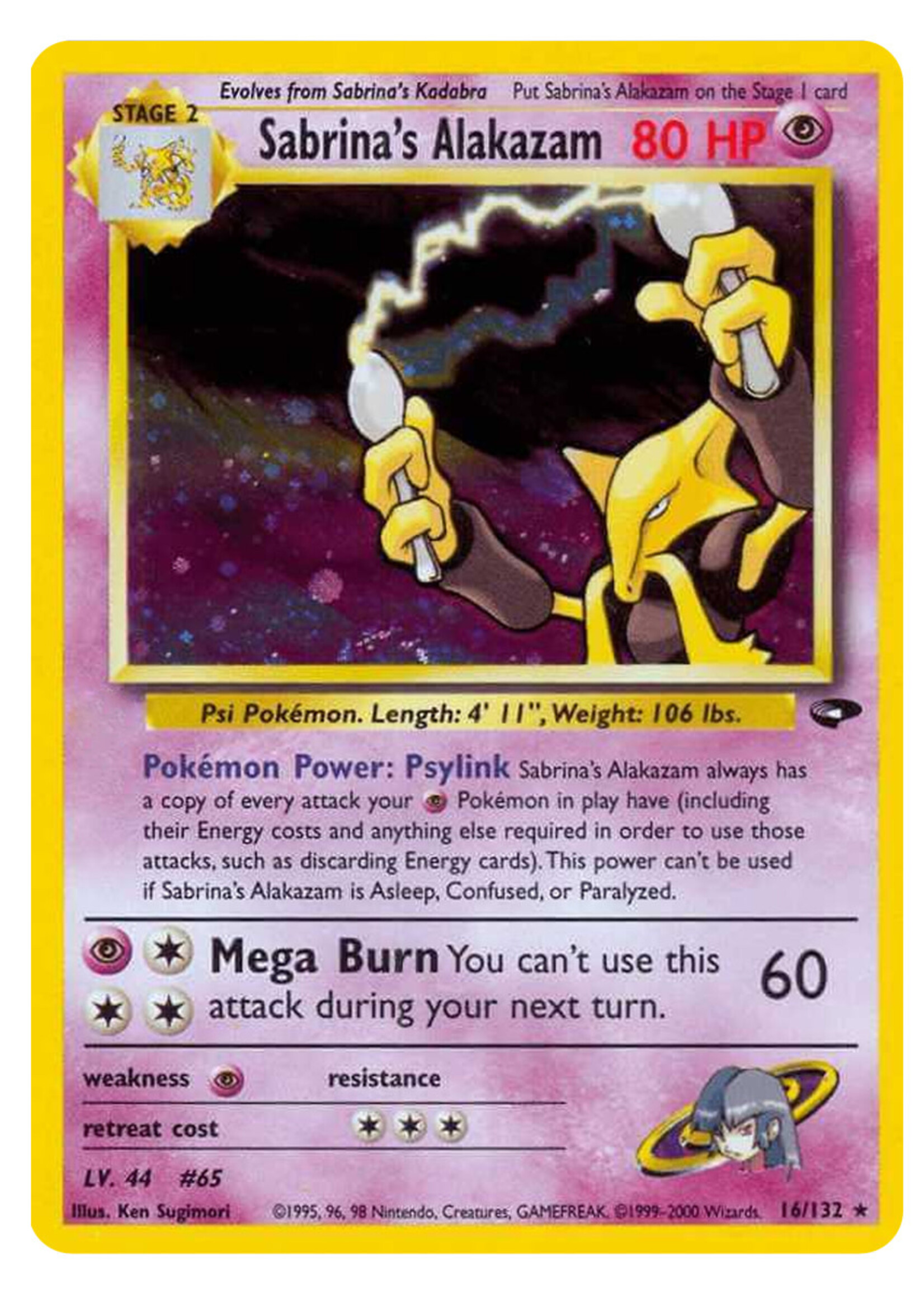 Sabrina's Alakazam 16 (GC): good/excellent