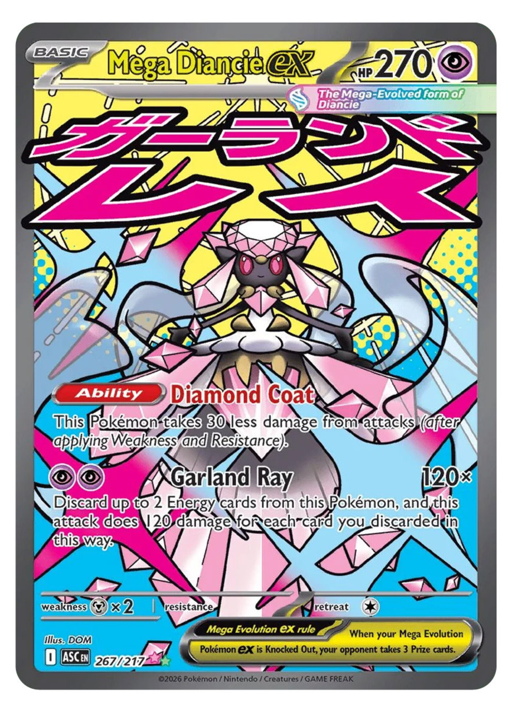 Mega Diancie Ex 267 (ASC): near mint