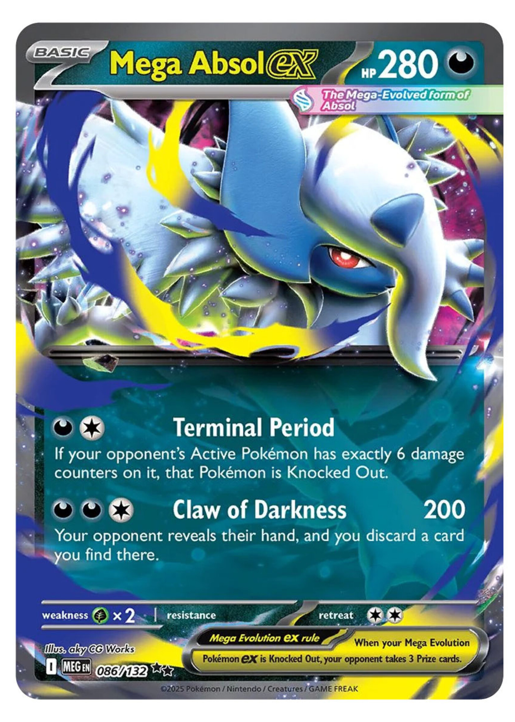 Mega Absol Ex 86 (MEG): excellent