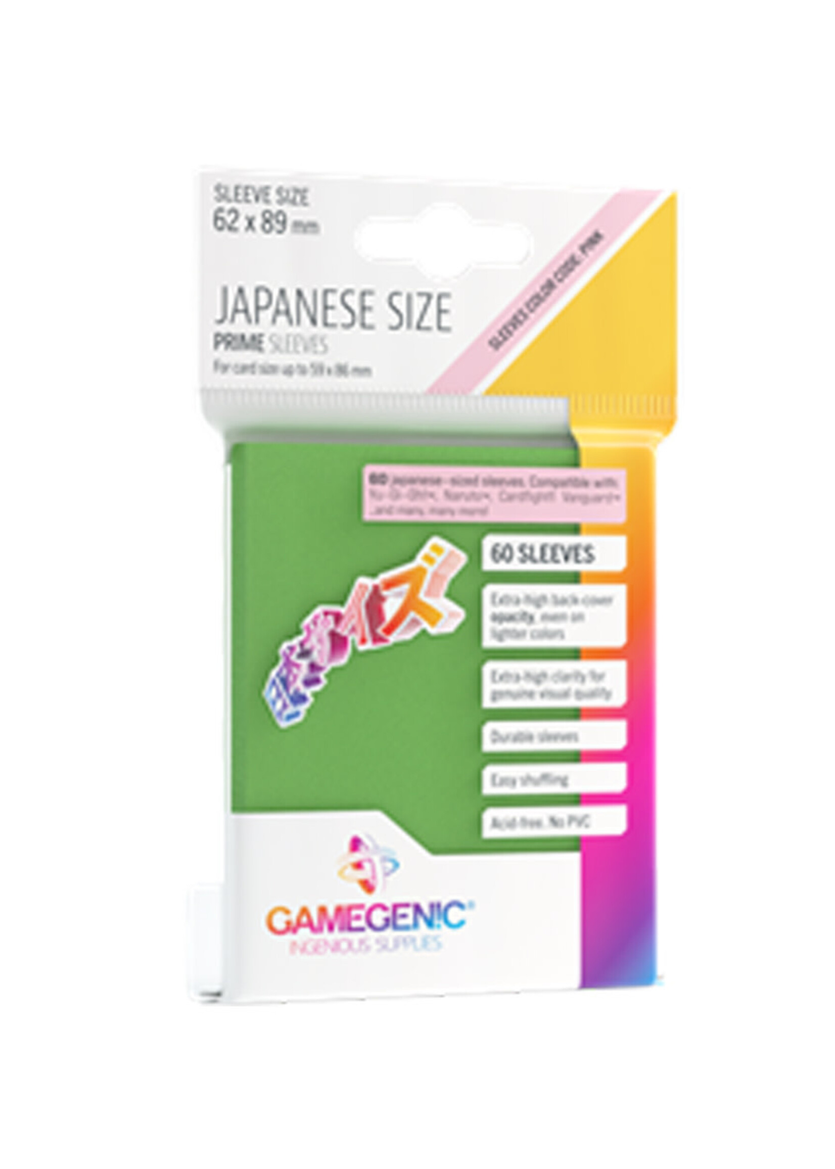 GameGenic Sleeves Japanese Size 62x89mm (60) Green