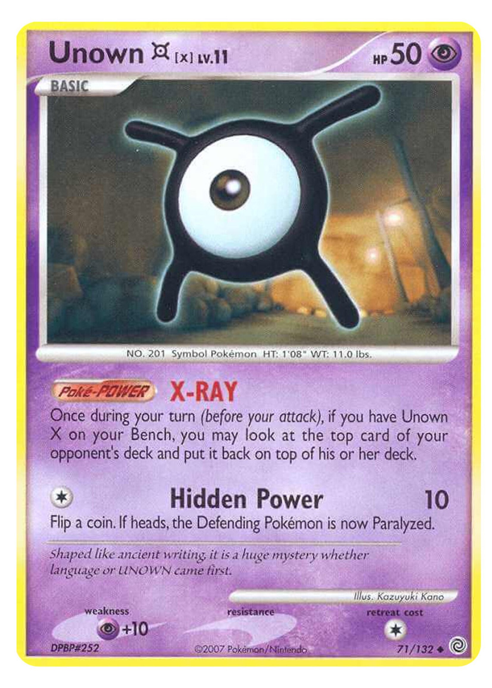 Unown [X] Lv.11 27 (SW) Reverse Holo: good