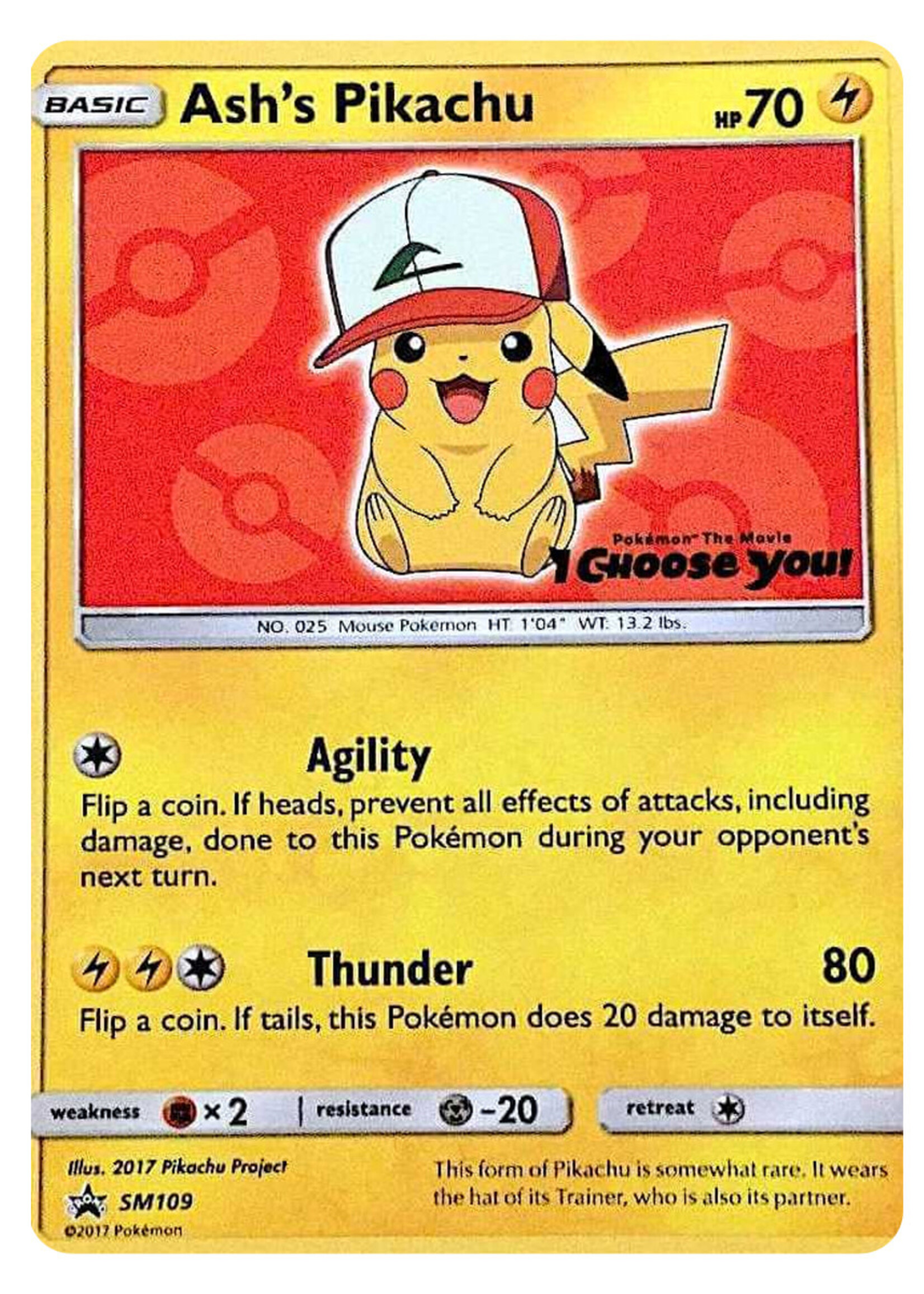 Ash's Pikachu 109 (SM): light played
