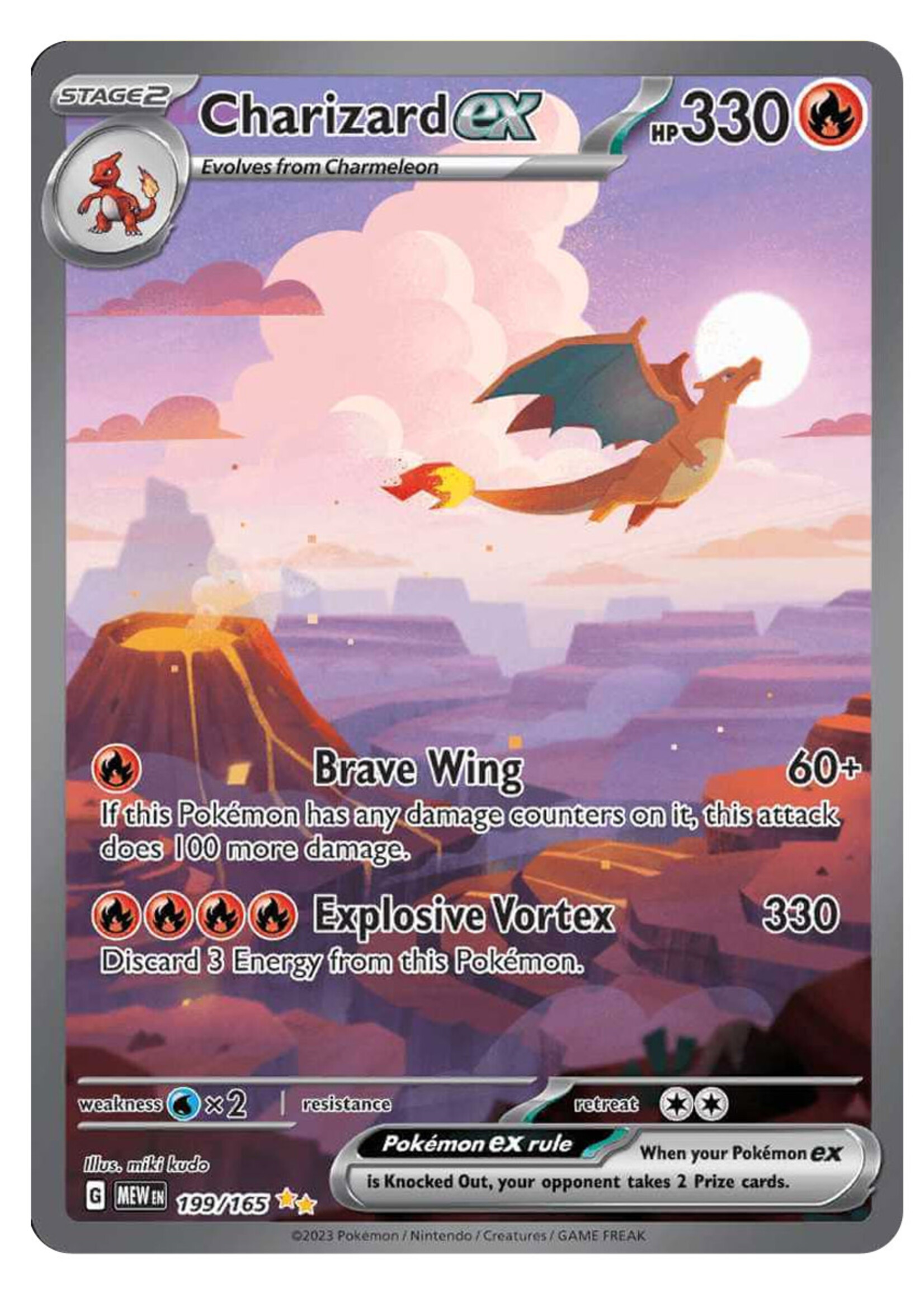 Charizard Ex 199 (MEW): near mint