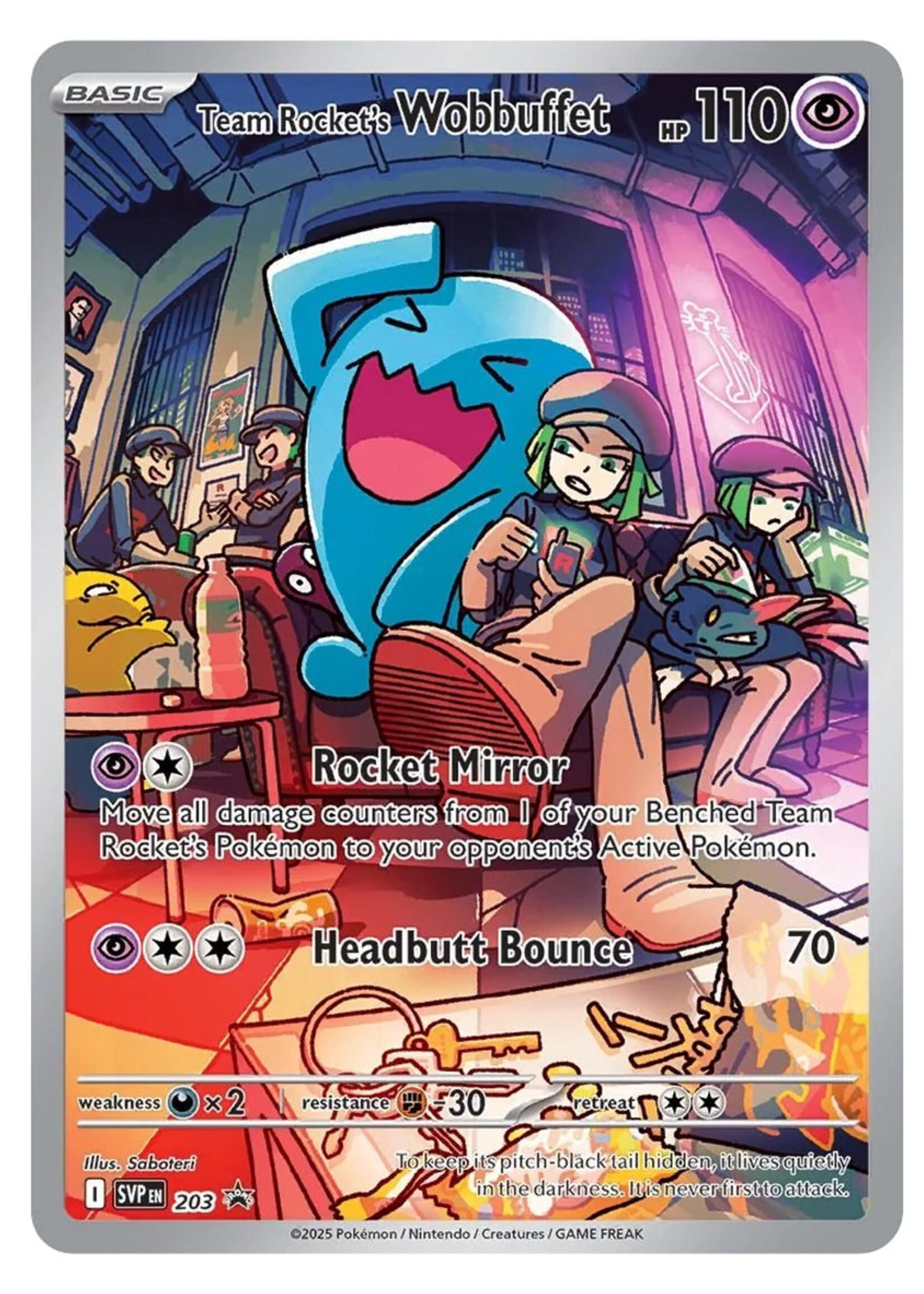 Team Rocket's Wobbuffet 203 (SVP) OVP Sealed: near mint