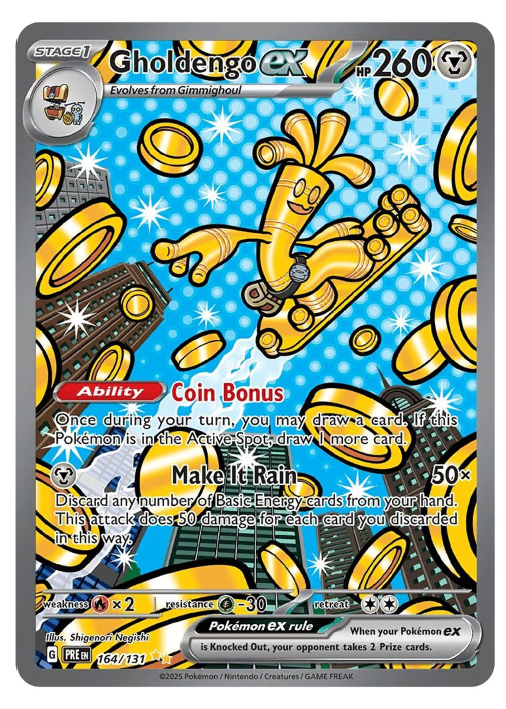 Gholdengo Ex 164 (PRE): near mint