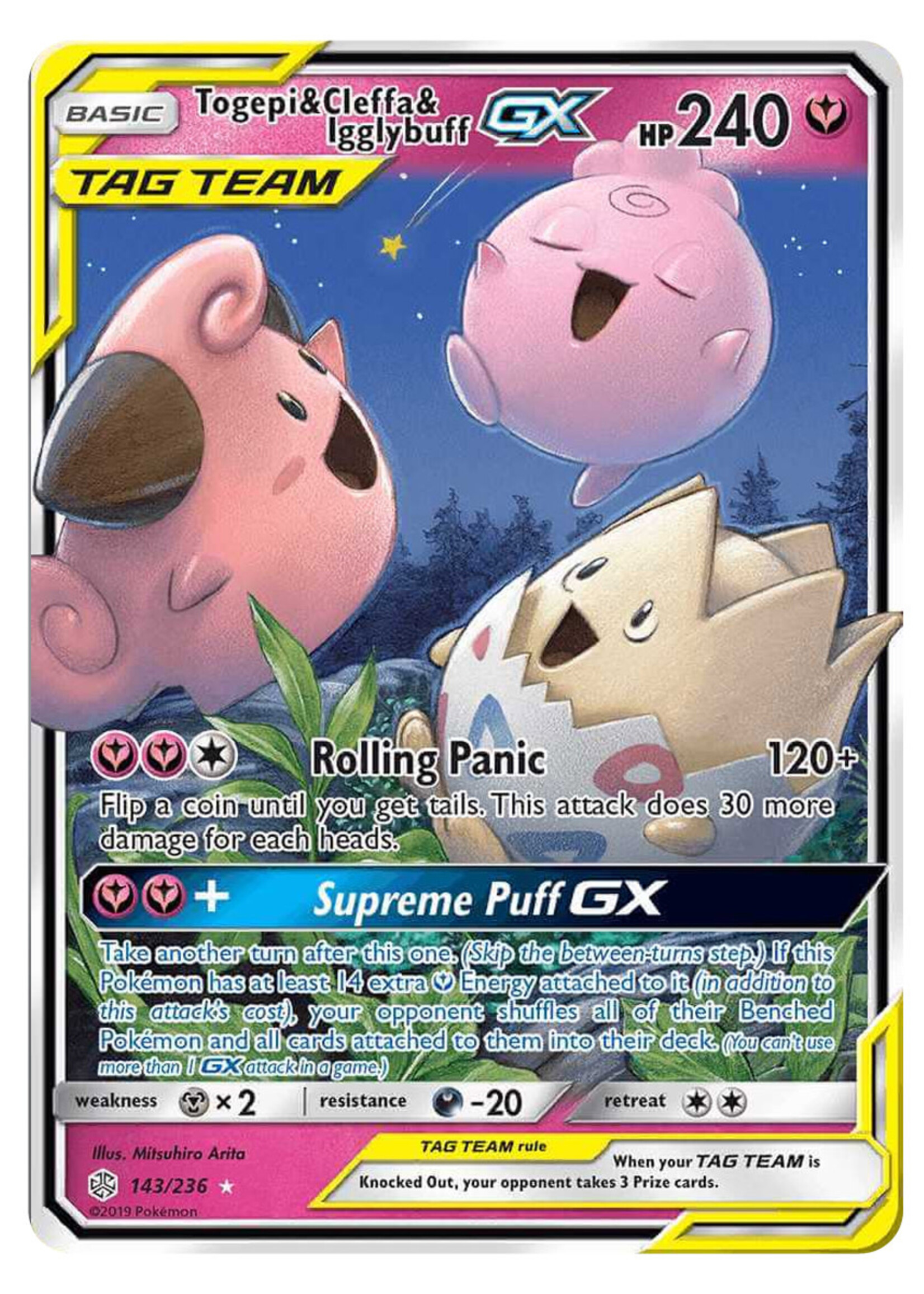 Togepi & Cleffa & Igglybuff GX 143 (CEC): light played