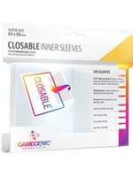 GameGenic Closable Inner  Sleeves 64x89mm (100) Clear