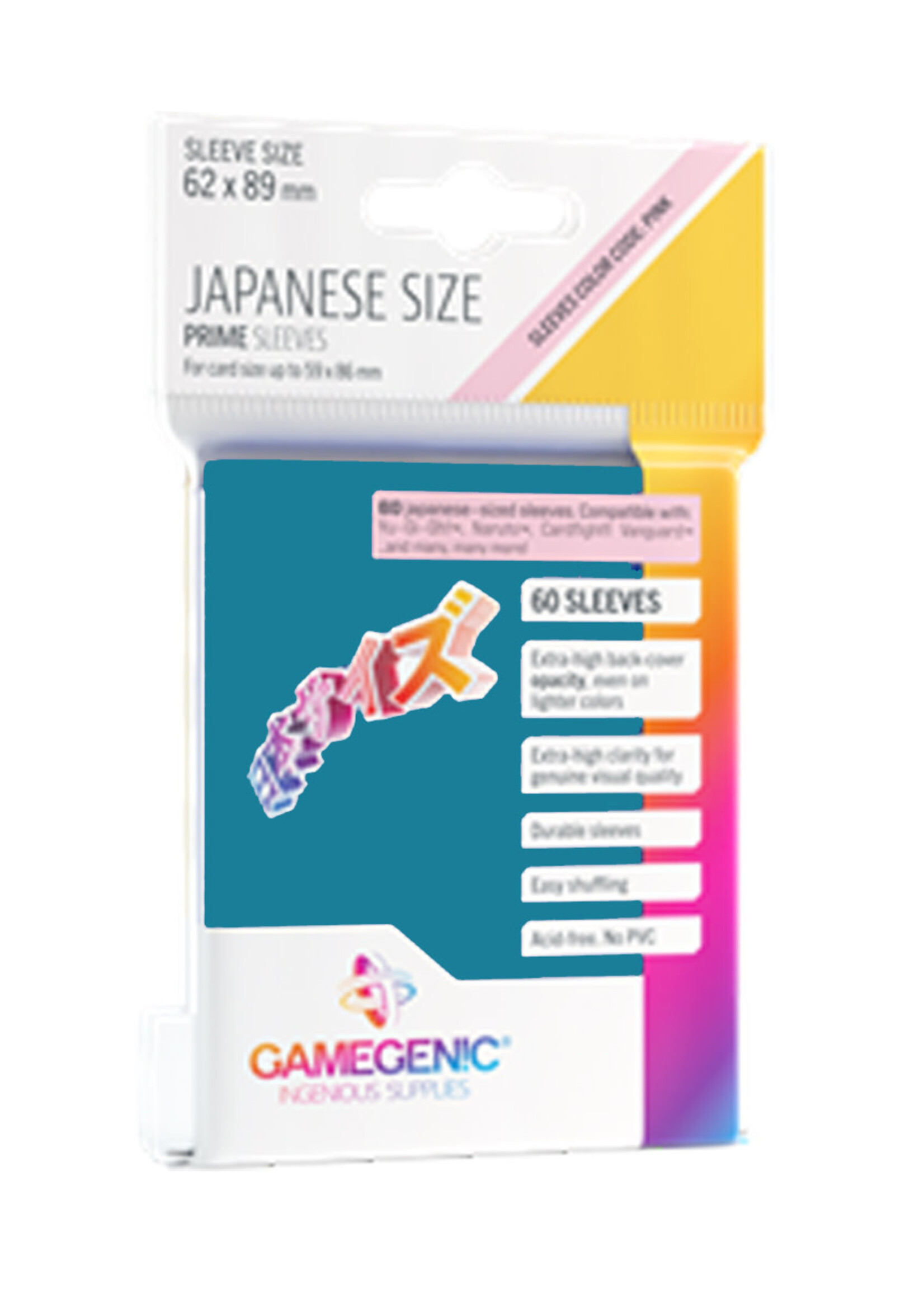 GameGenic Sleeves Japanese Size 62x89mm (60) Aqua