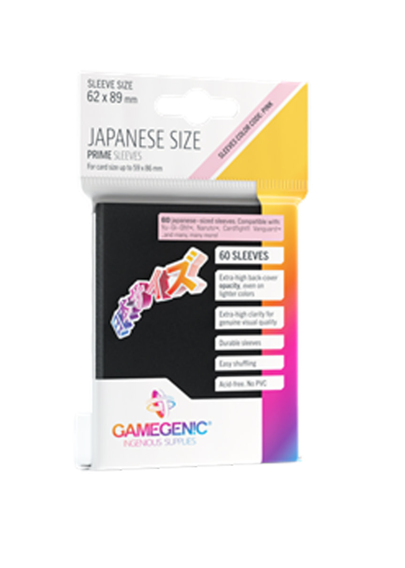 GameGenic Sleeves Japanese Size 62x89mm (60) Black