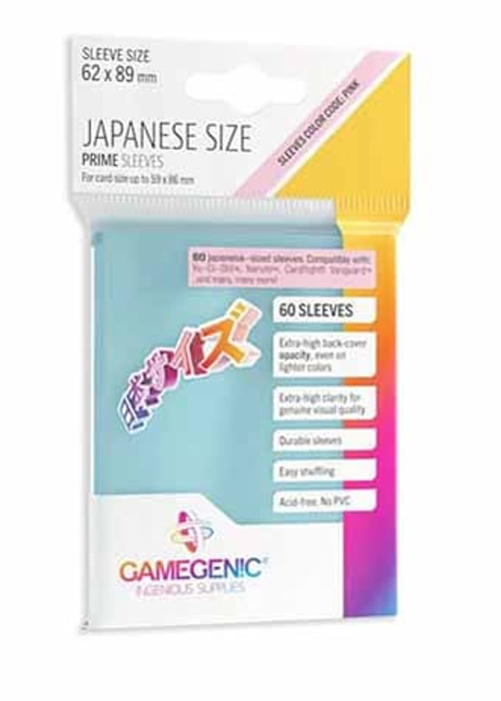 GameGenic Sleeves Japanese Size 62x89mm (60) Clear