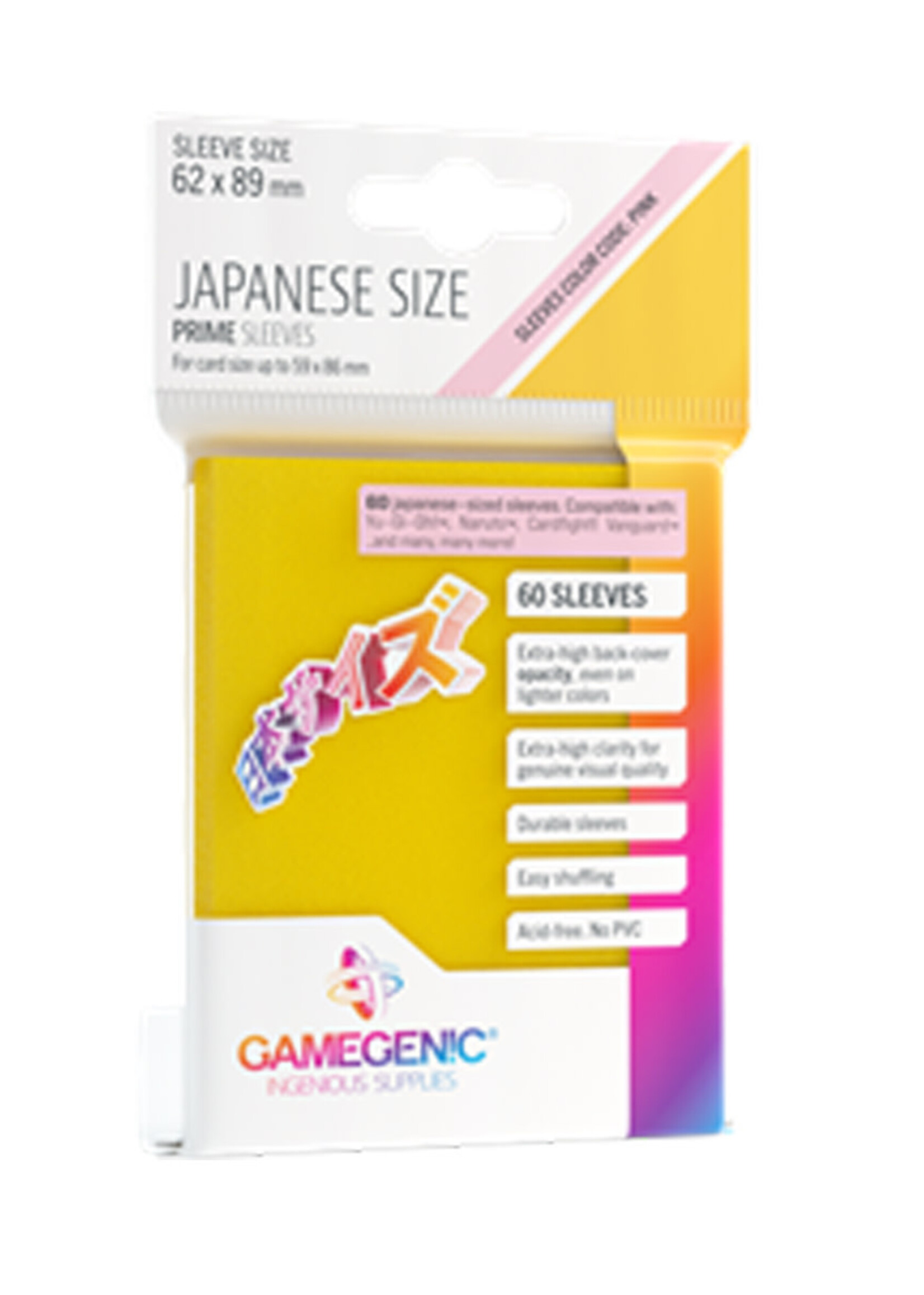 GameGenic Sleeves Japanese Size 62x89mm (60) Yellow