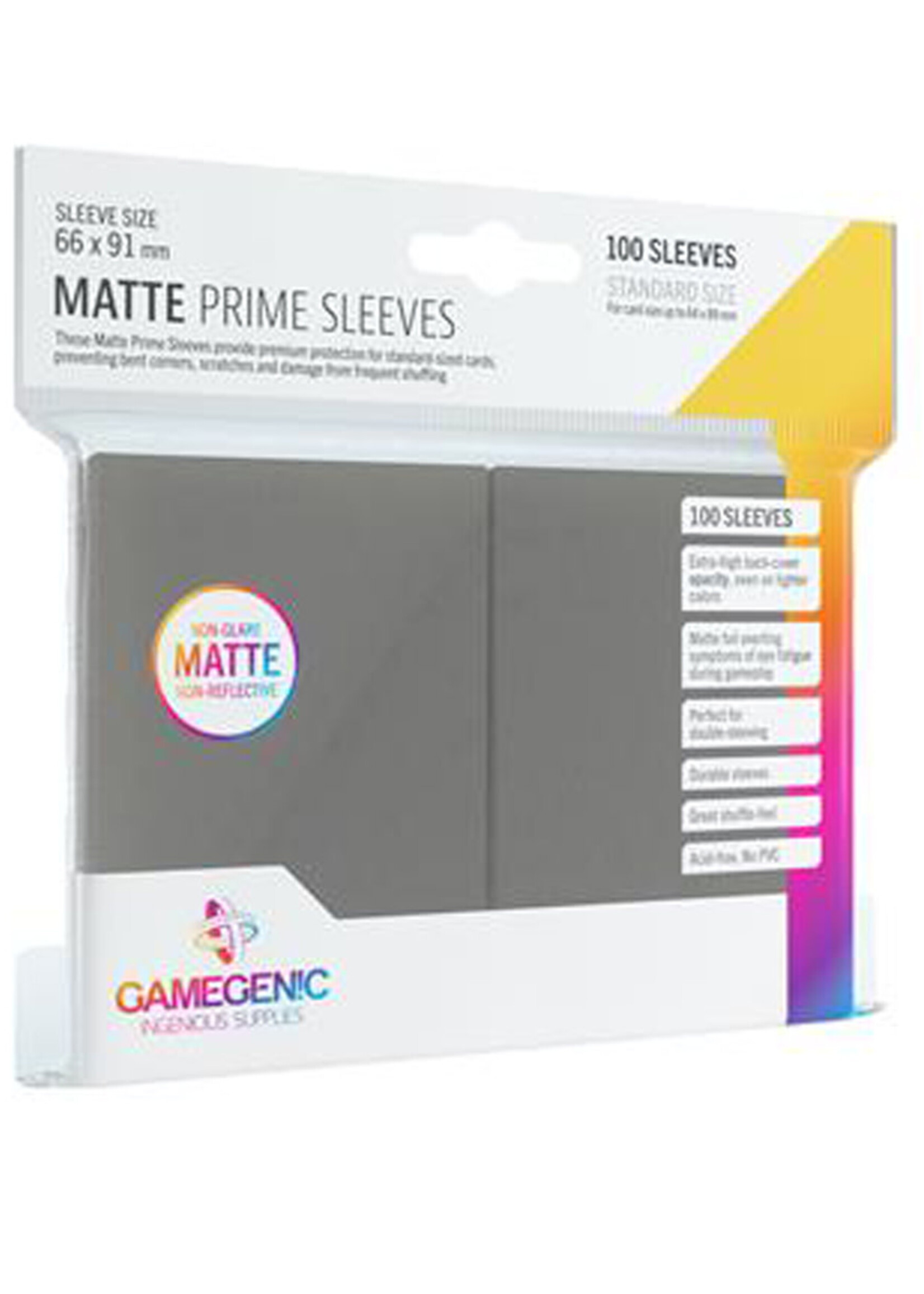 GameGenic Sleeves Prime Pack 66x91mm (100) Gray
