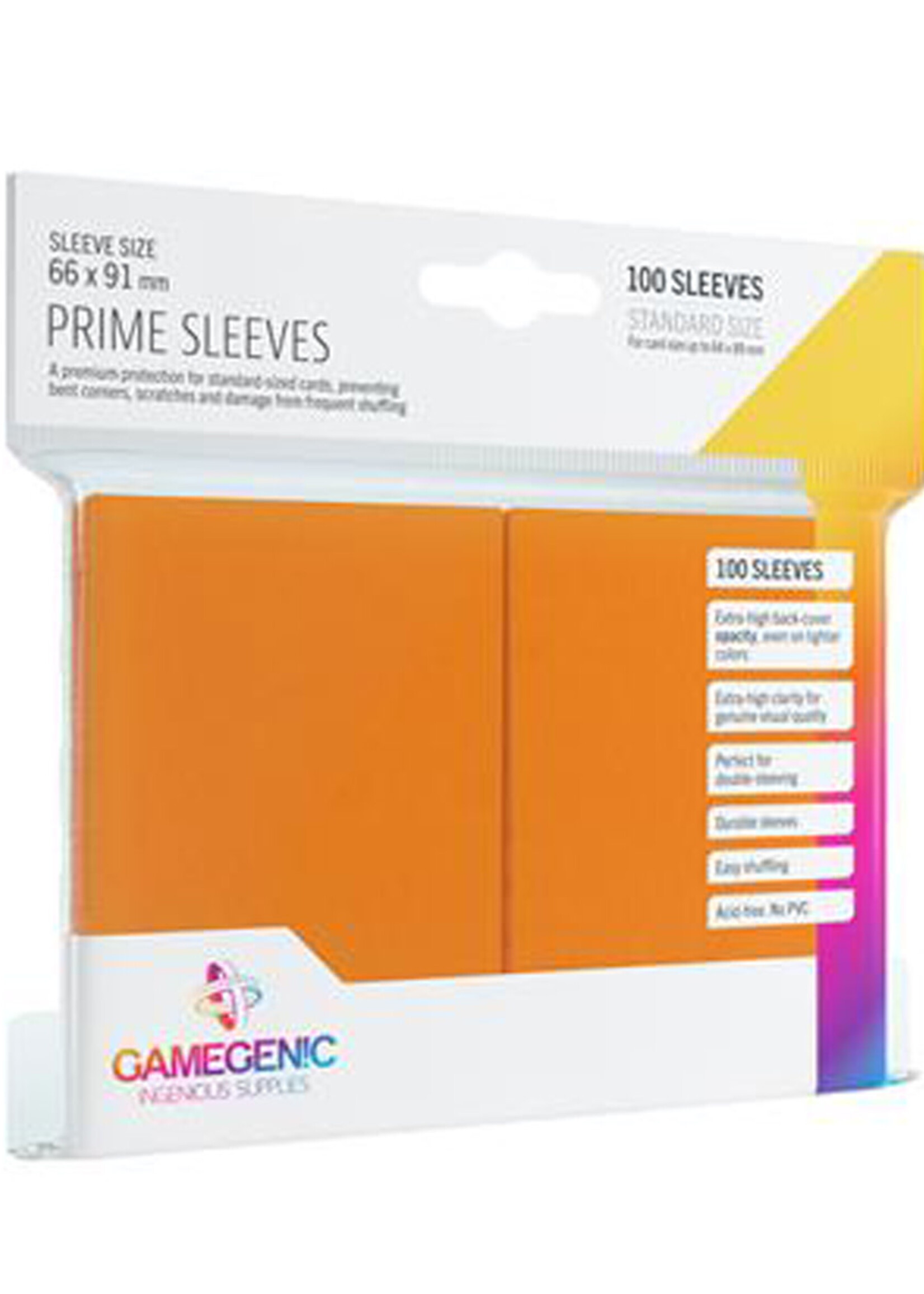 GameGenic Sleeves Prime Pack 66x91mm (100) Orange