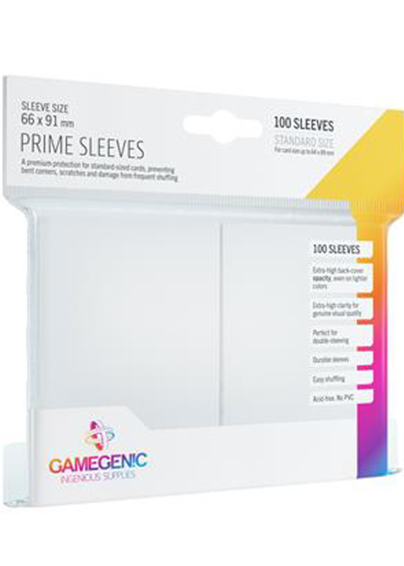 GameGenic Sleeves Prime Pack 66x91mm (100) White
