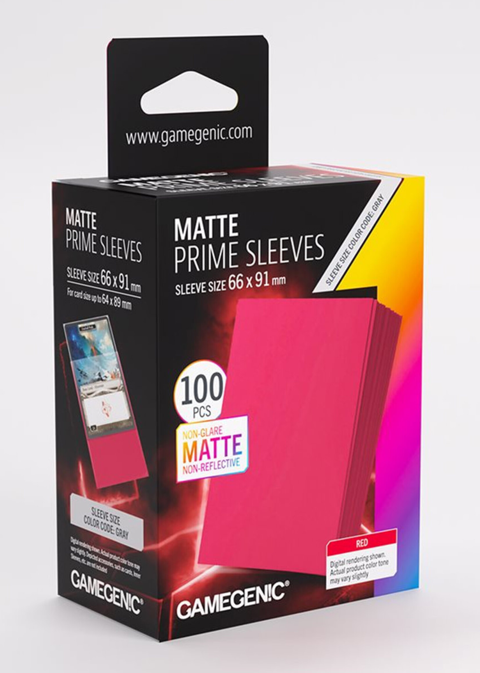 GameGenic Sleeves Prime Pack 66x91mm (100) Red