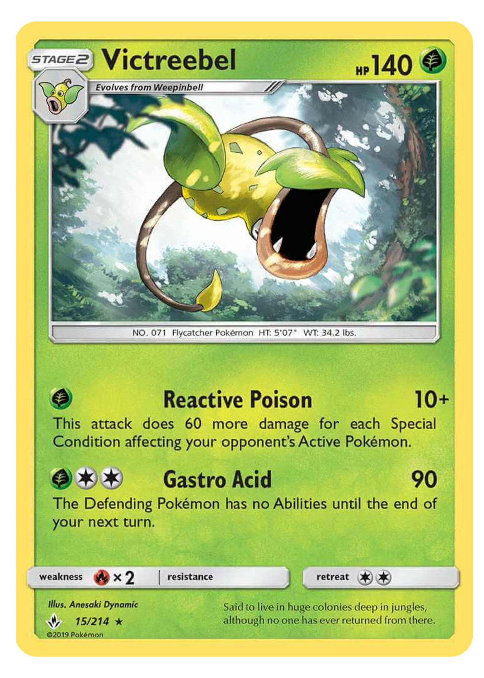 Victreebel 15 (UNB): near mint