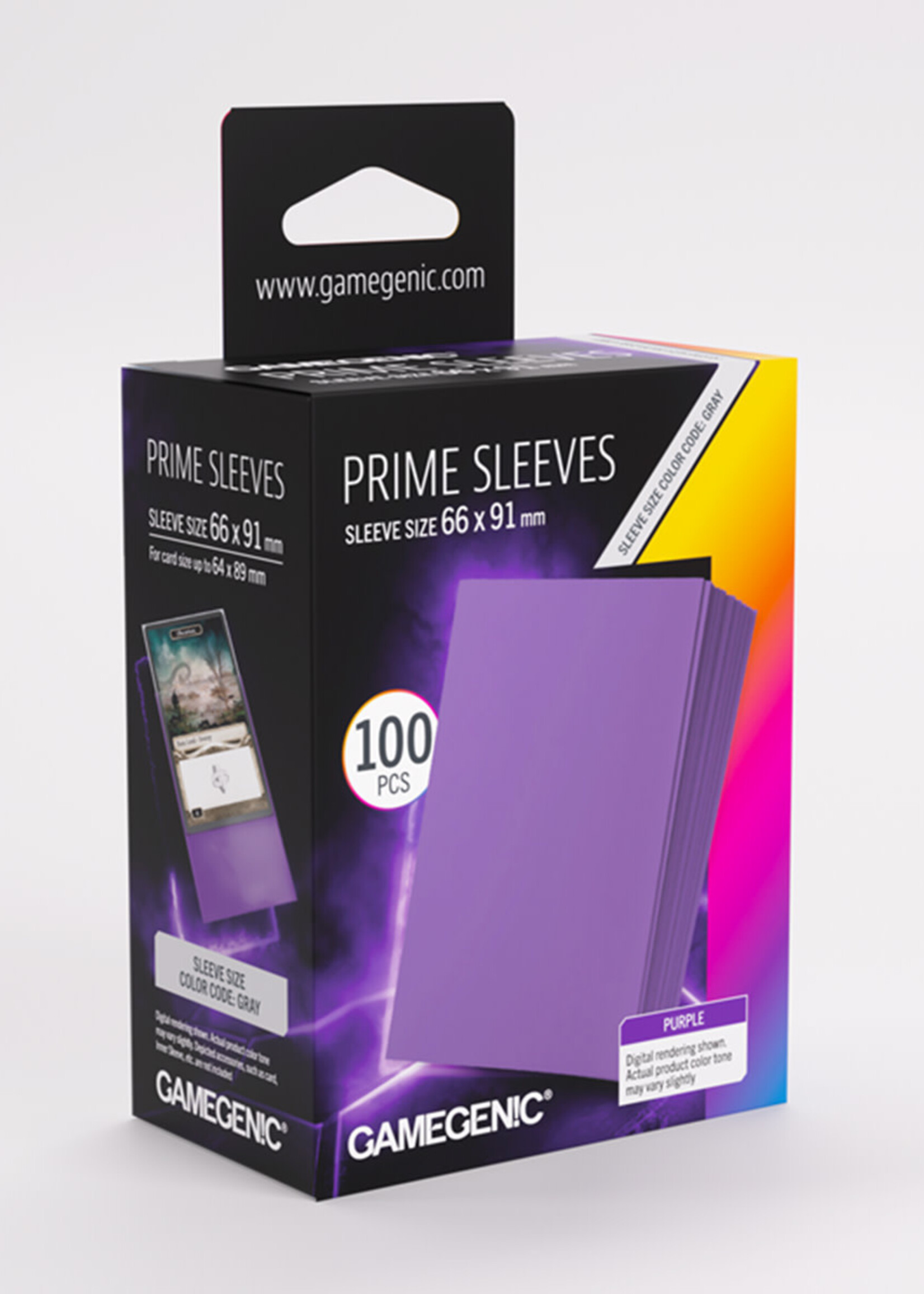 GameGenic Sleeves Prime Pack 66x91mm (100) Purple