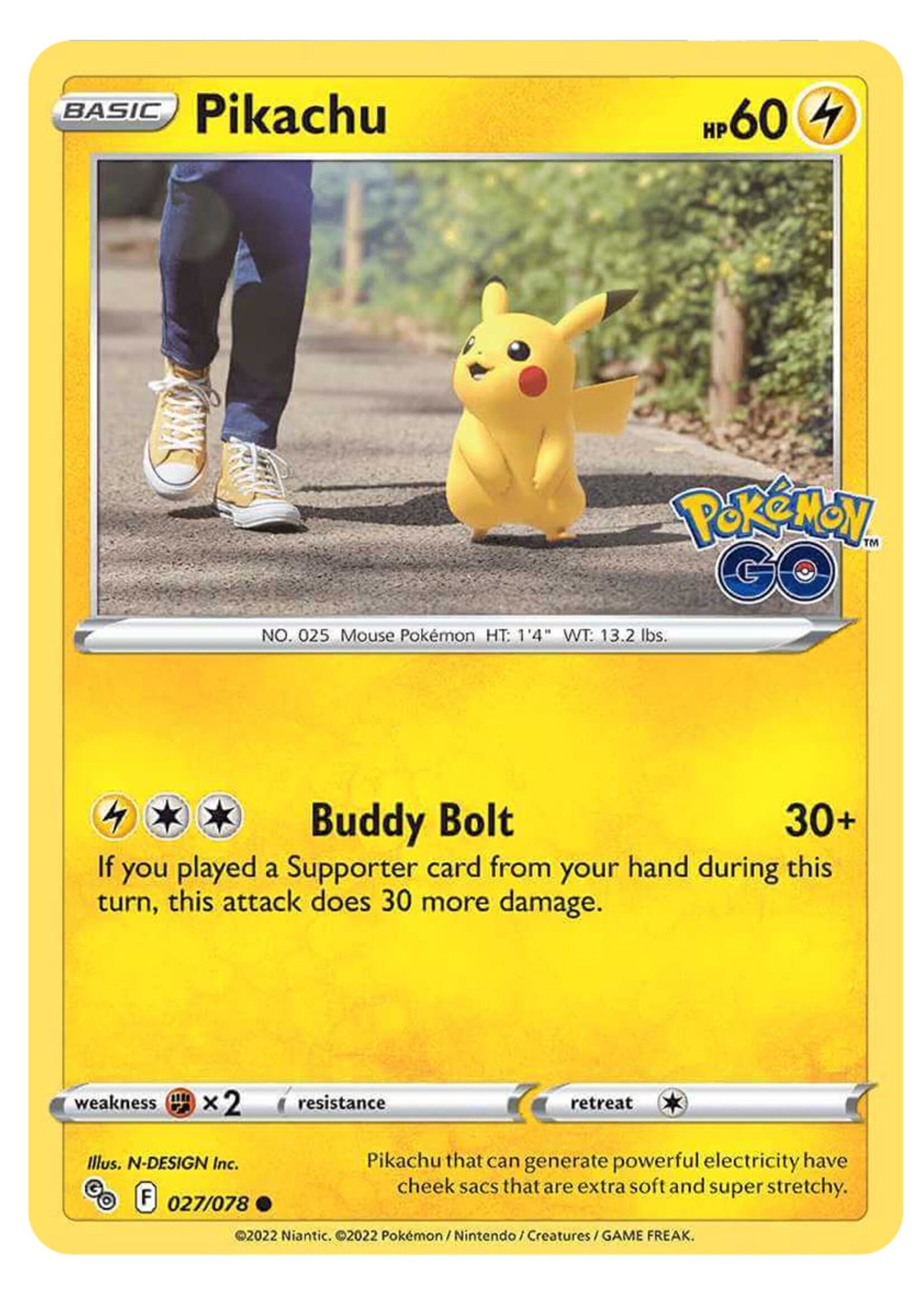 Pikachu 27 (PGO) Cosmic Holo: excellent