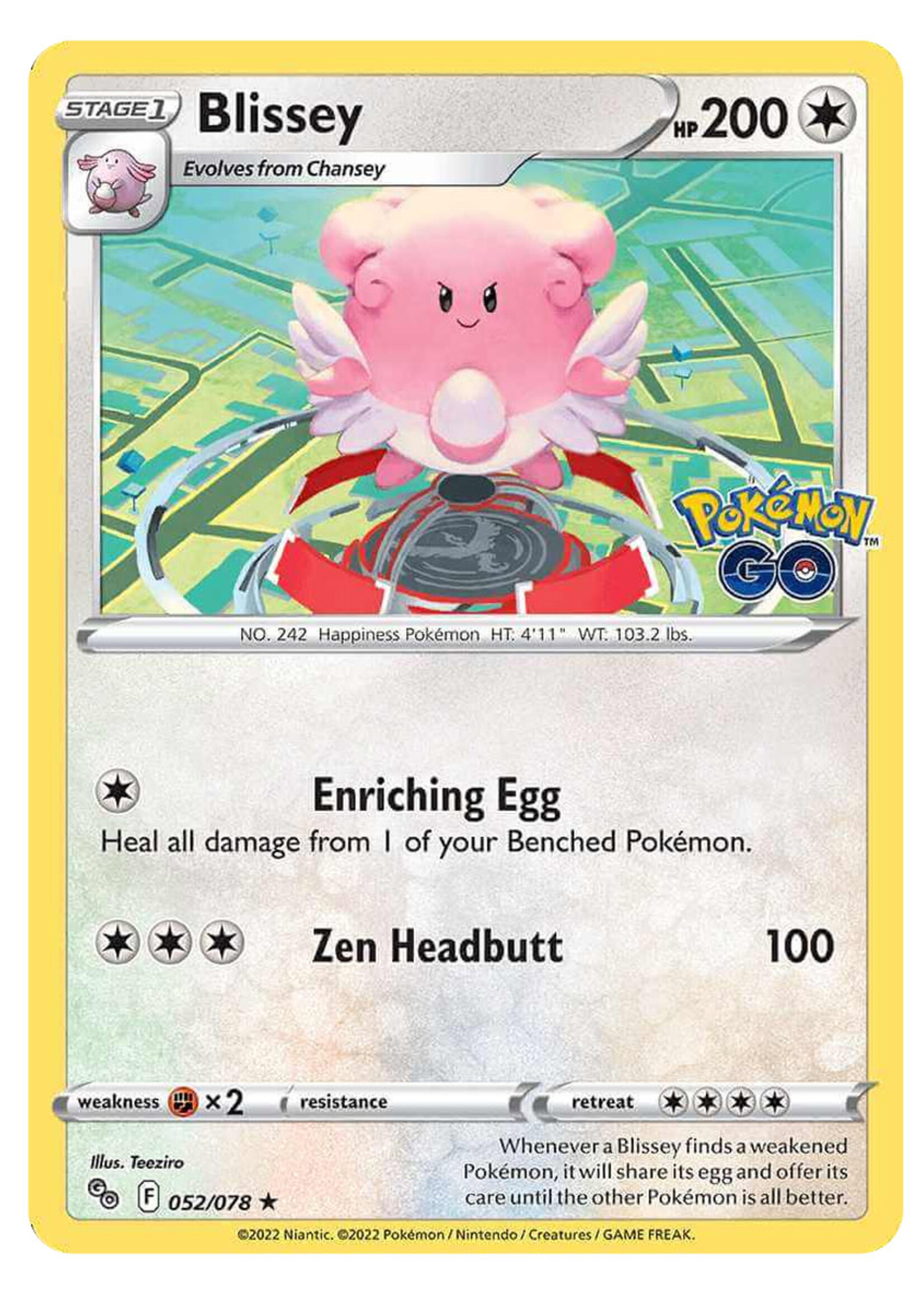 Blissey 52 (PGO) Cosmic Holo: near mint