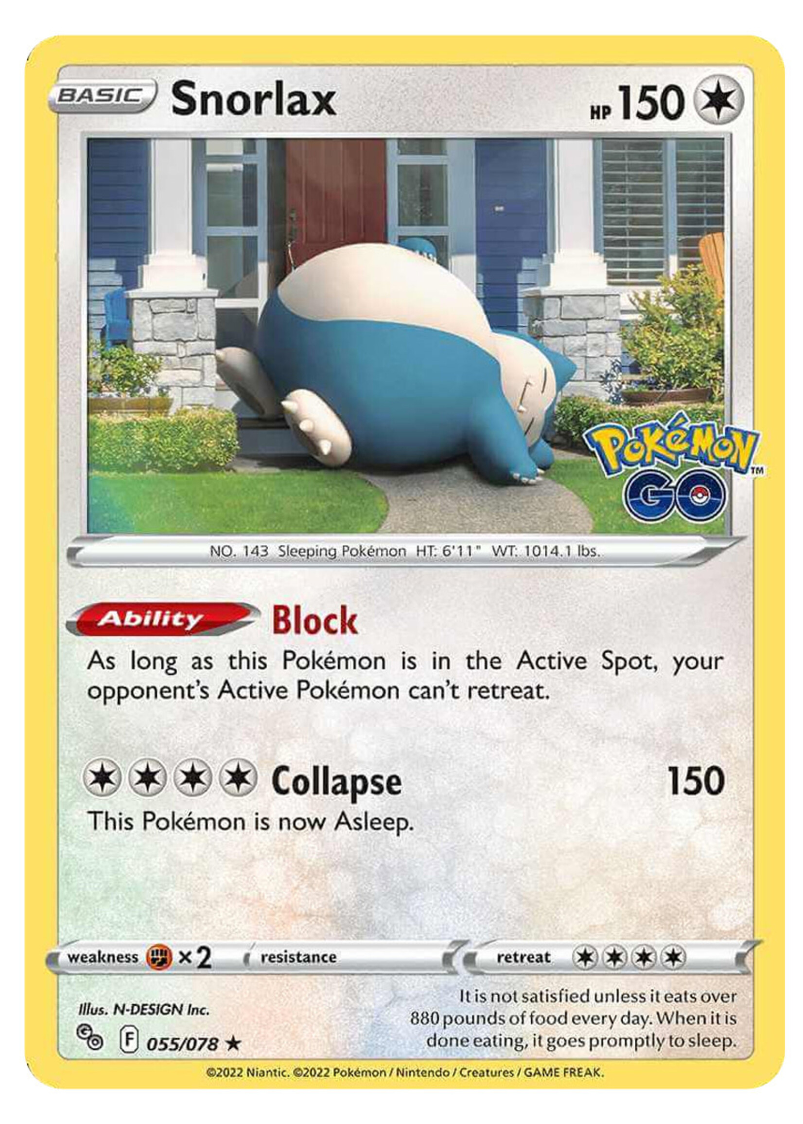 Snorlax 55 (PGO) Cosmic Holo (Swirl): near mint