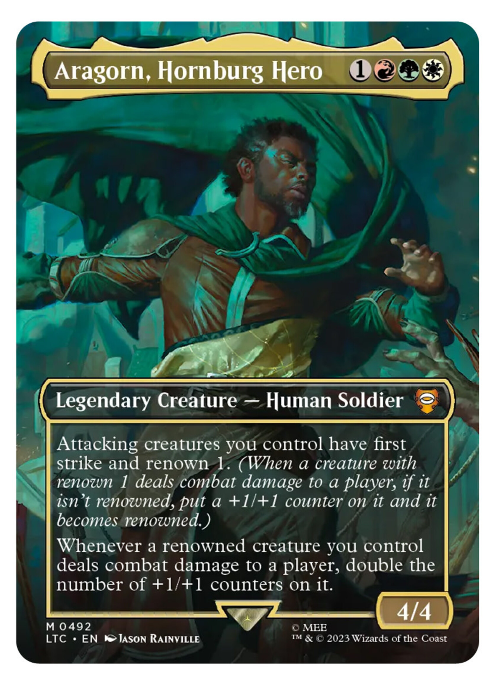 Aragorn, Hornburg Hero 492 (LTC) Foil: near mint