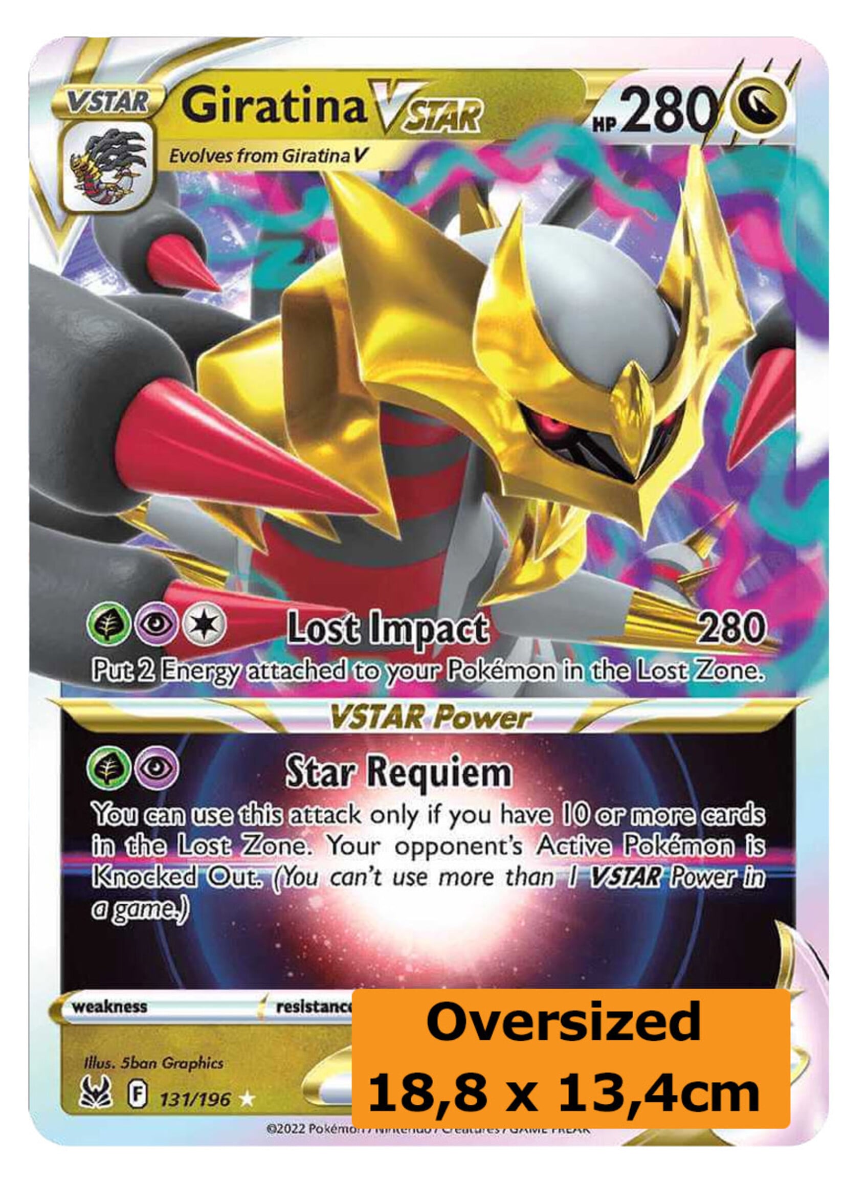Giratina Vstar 131 (LOR) Grote Kaart: light played