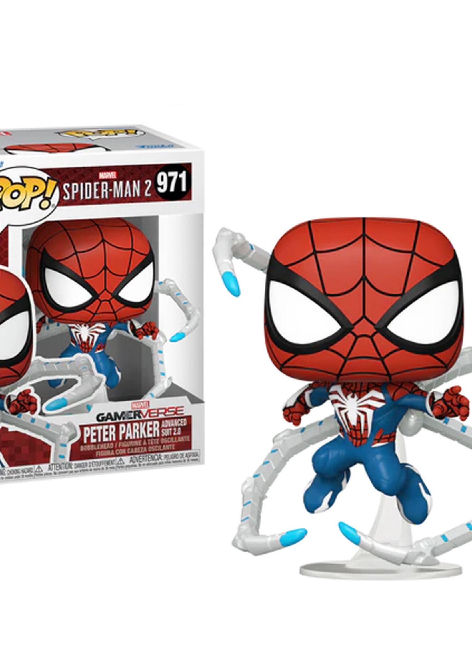 Spider-Man 2 Funko Pop N° 971 Peter Parker Advanced Suit 2.0