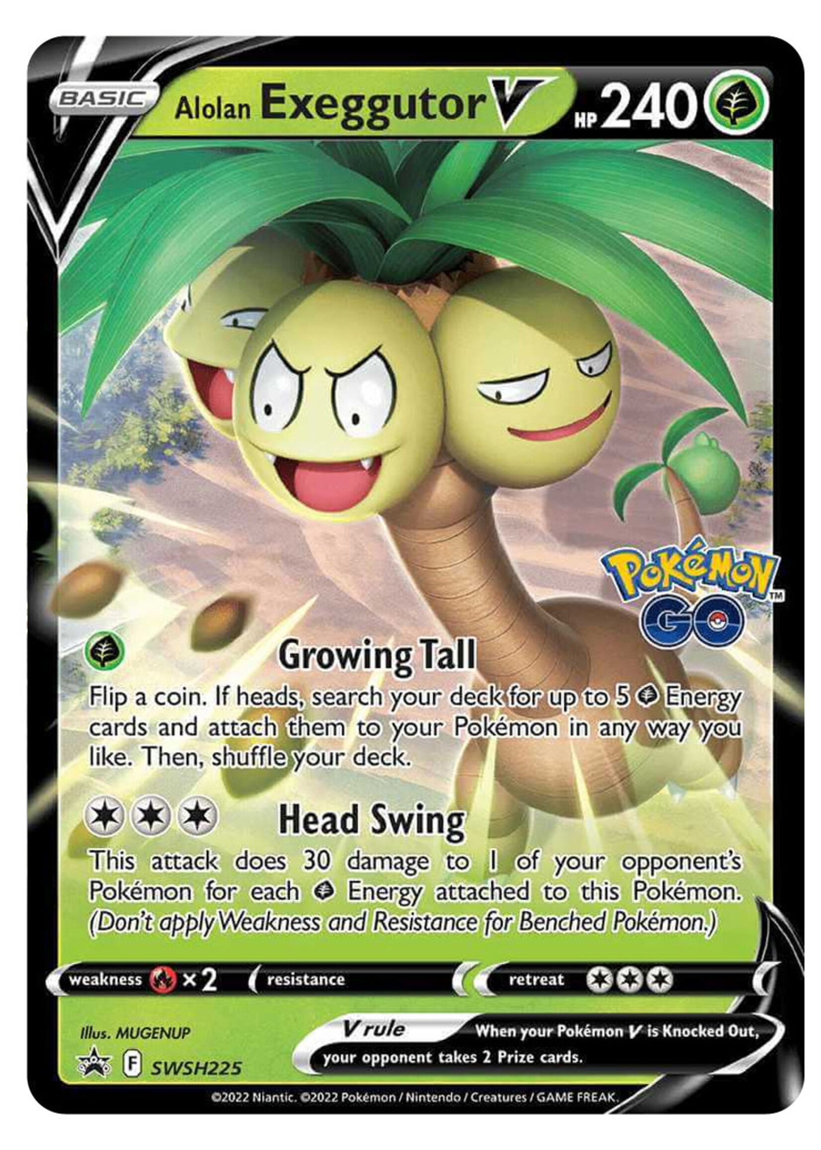 Alolan Exeggutor V 225 (SWSH): played