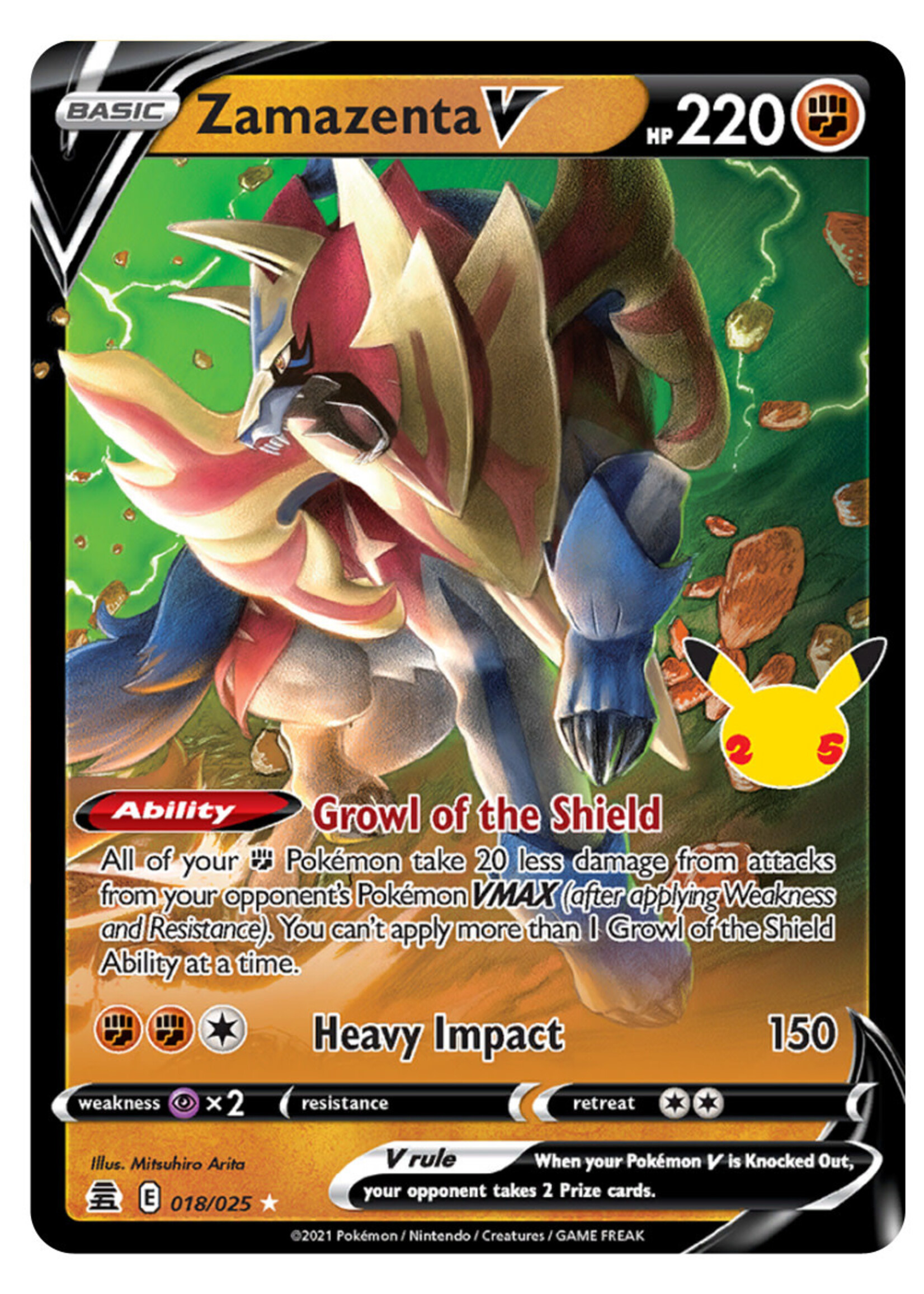 Zamazenta V 18 (CEL): good
