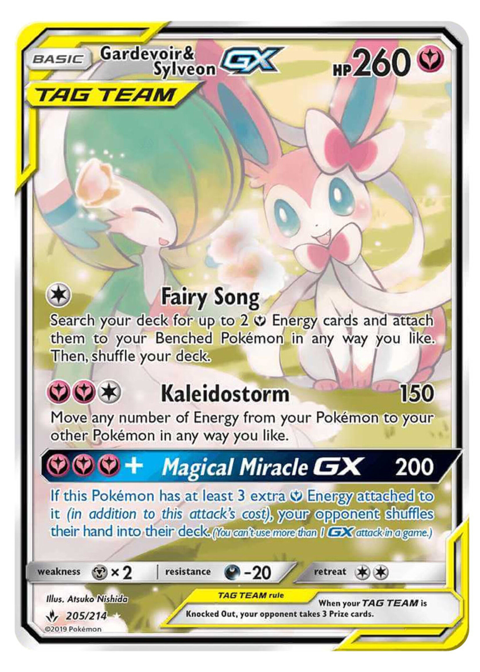 Gardevoir & Sylveon GX 205 (UNB): played