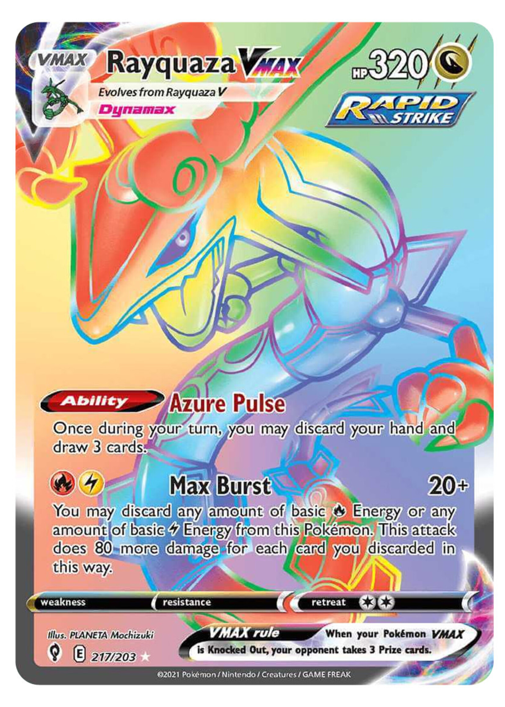 Rayquaza Vmax 217 (EVS): excellent