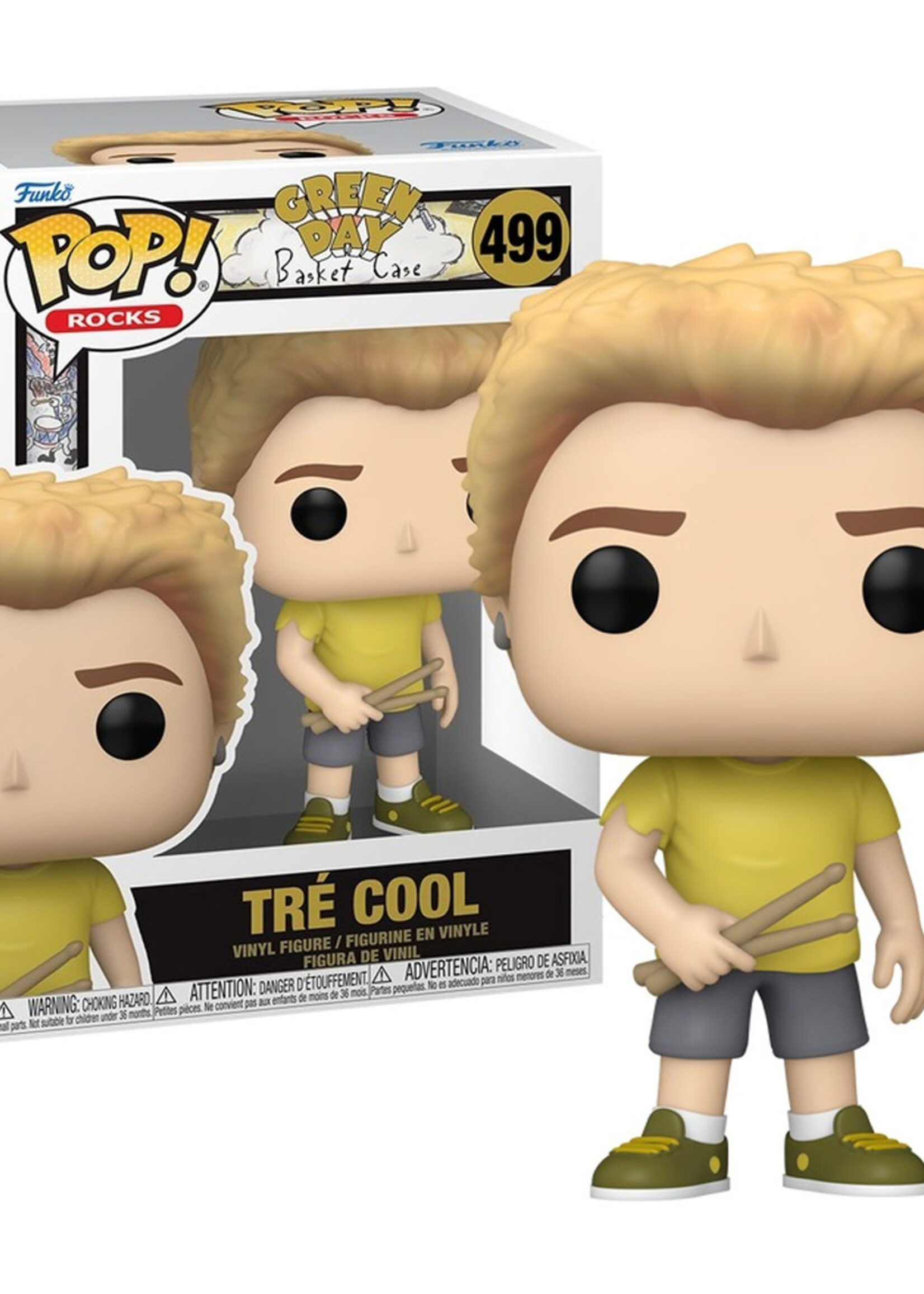 Green Day Funko Pop Rocks N° 499 Tré Cool Basket Case