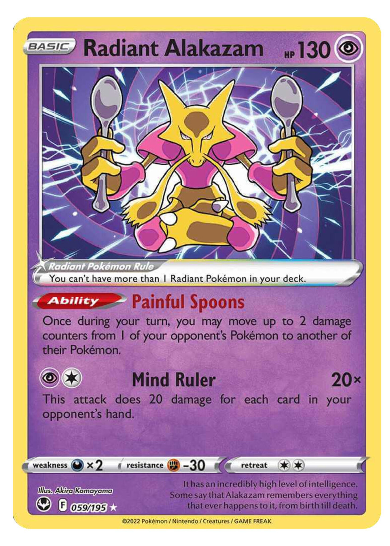 Radiant Alakazam 59 (SIT): near mint