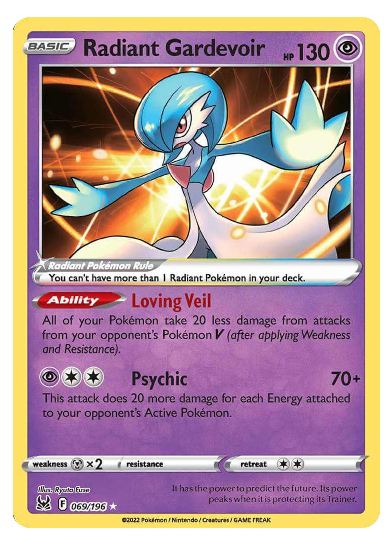 Radiant Gardevoir 69 (LOR): near mint