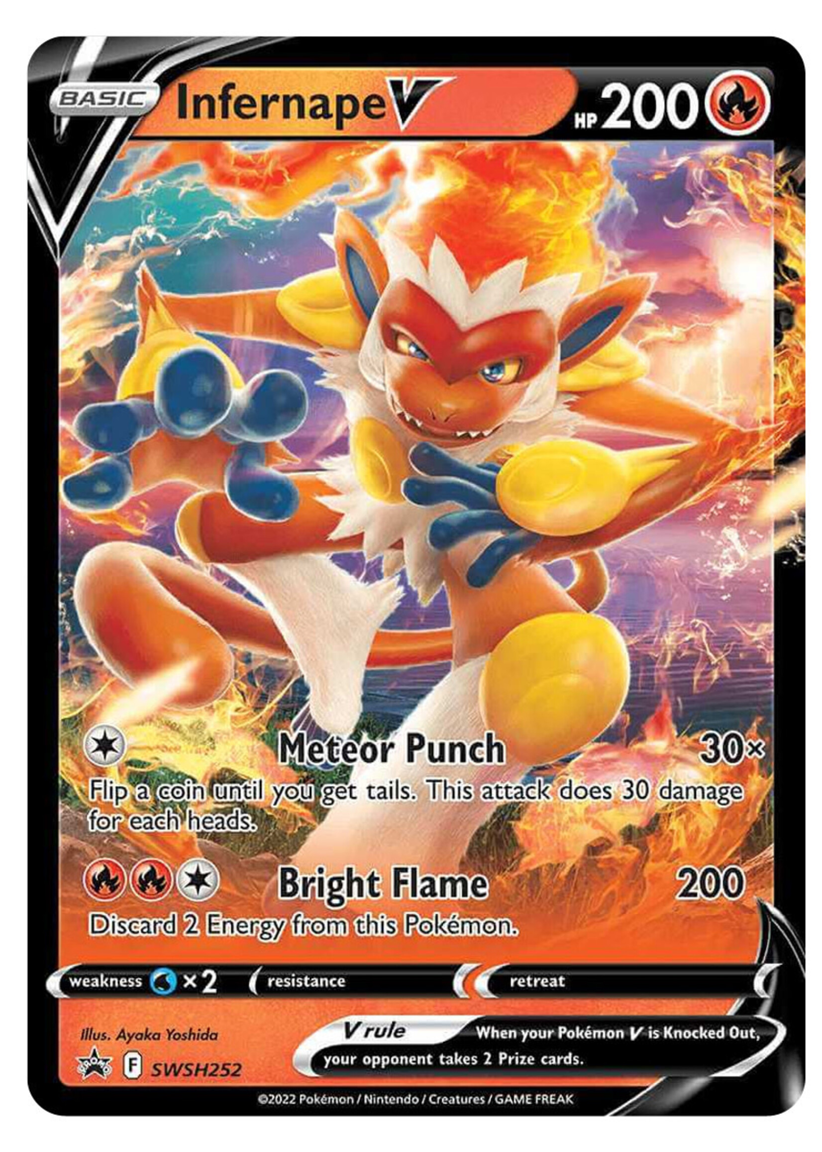 Infernape V 252 (SWSH): excellent