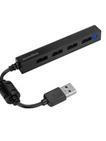 Speedlink Snappy Slim USB Hub 4-Port Zwart