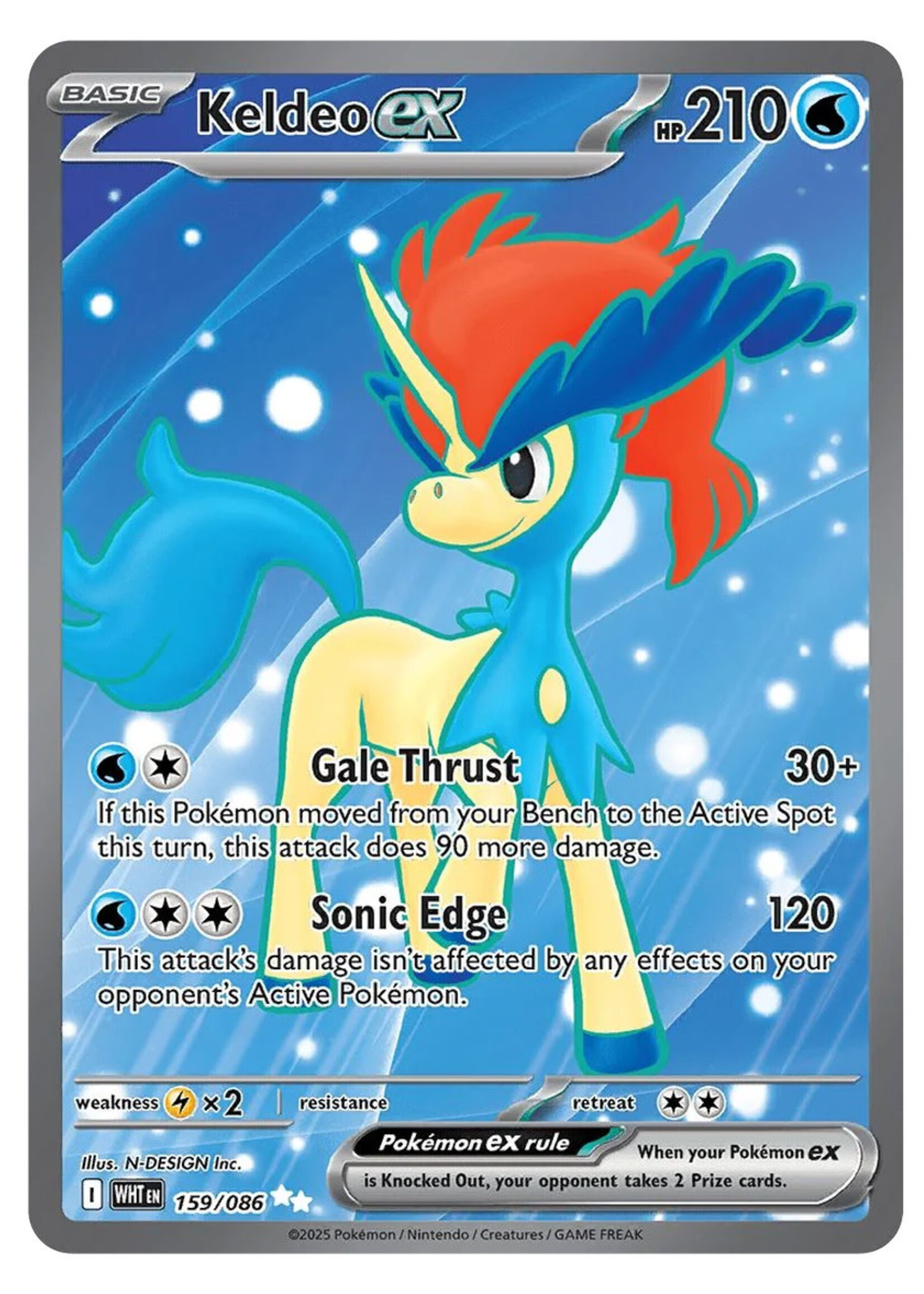 Keldeo Ex 159 (WHT): near mint