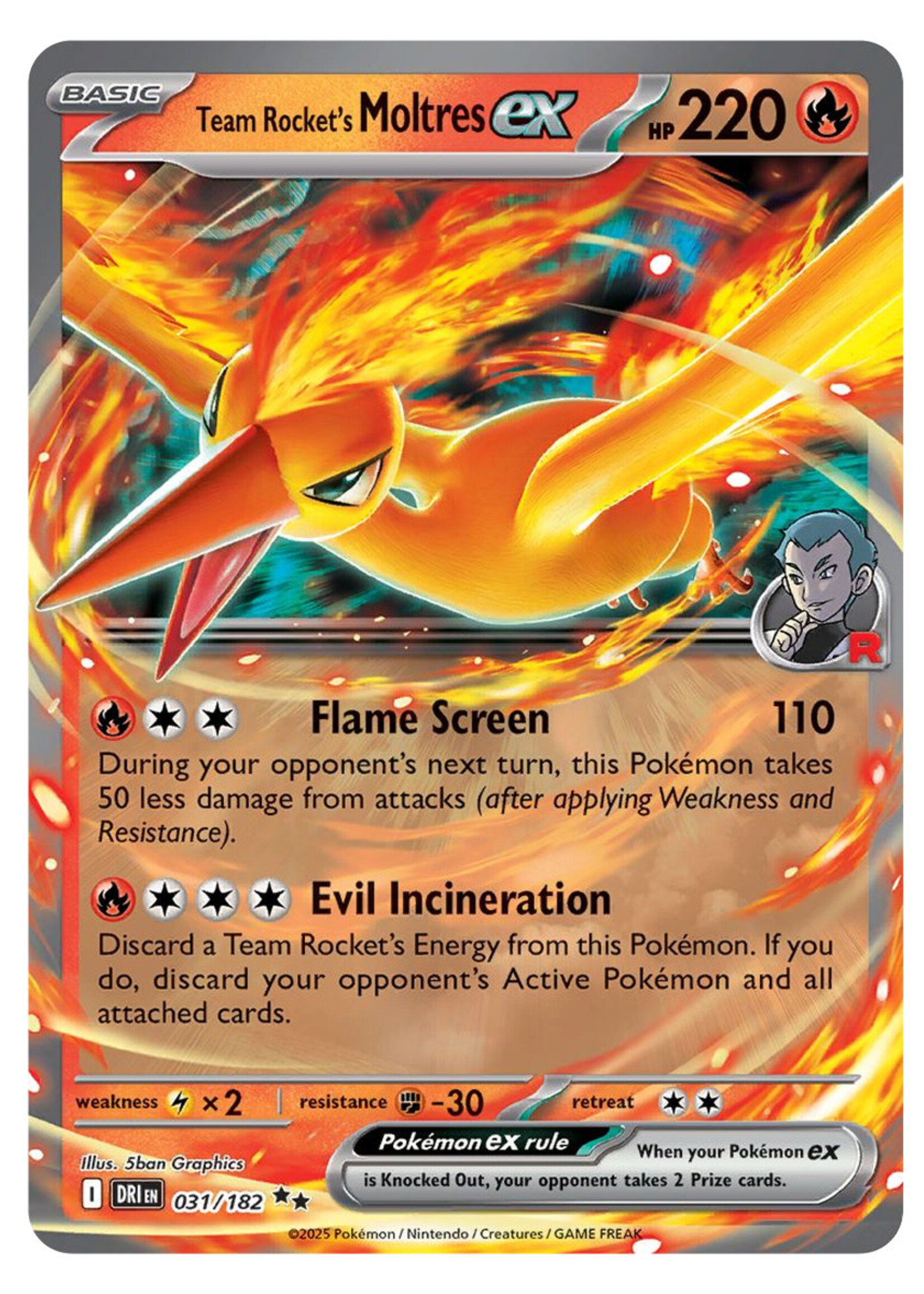 Team Rocket's Moltres 31 (DRI): near mint