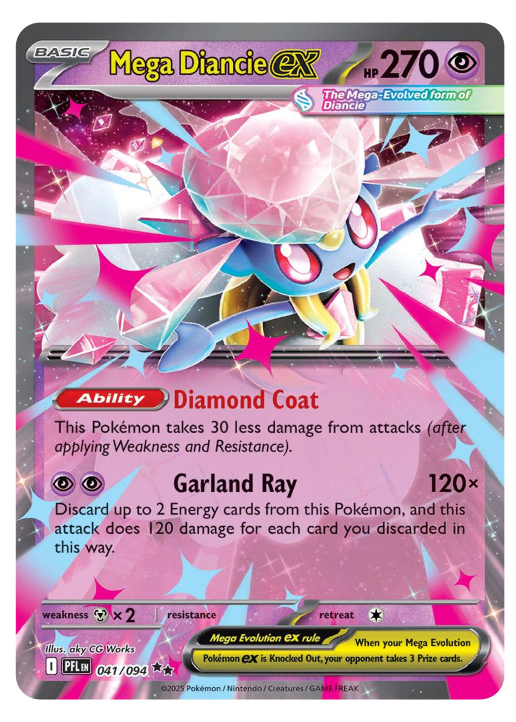 Mega Diancie Ex 41 (PFL): near mint
