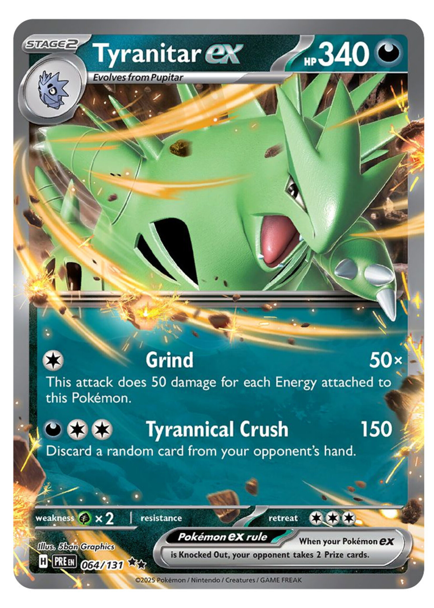 Tyranitar Ex 64 (PRE): near mint