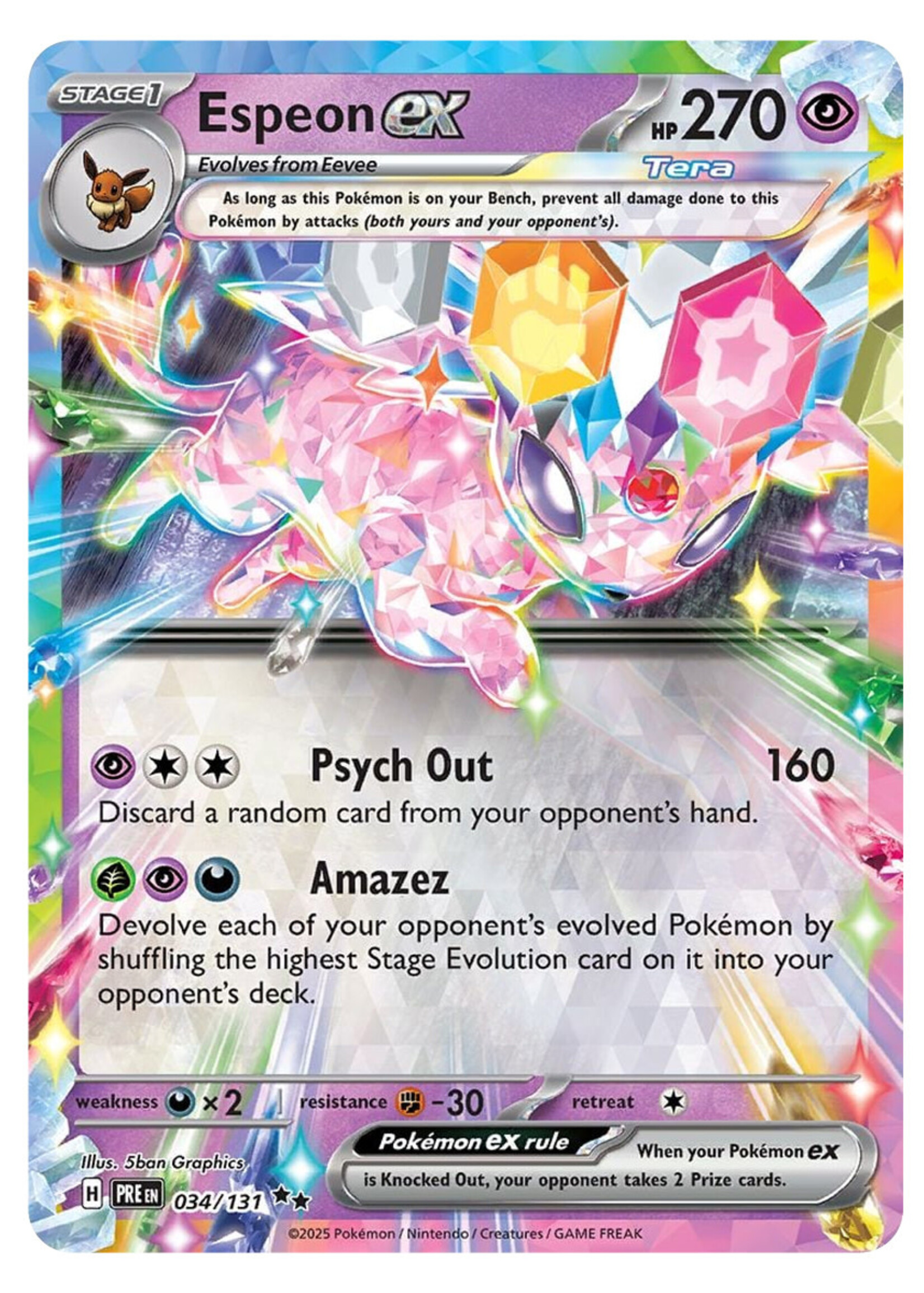 Espeon Ex 34 (PRE): near mint