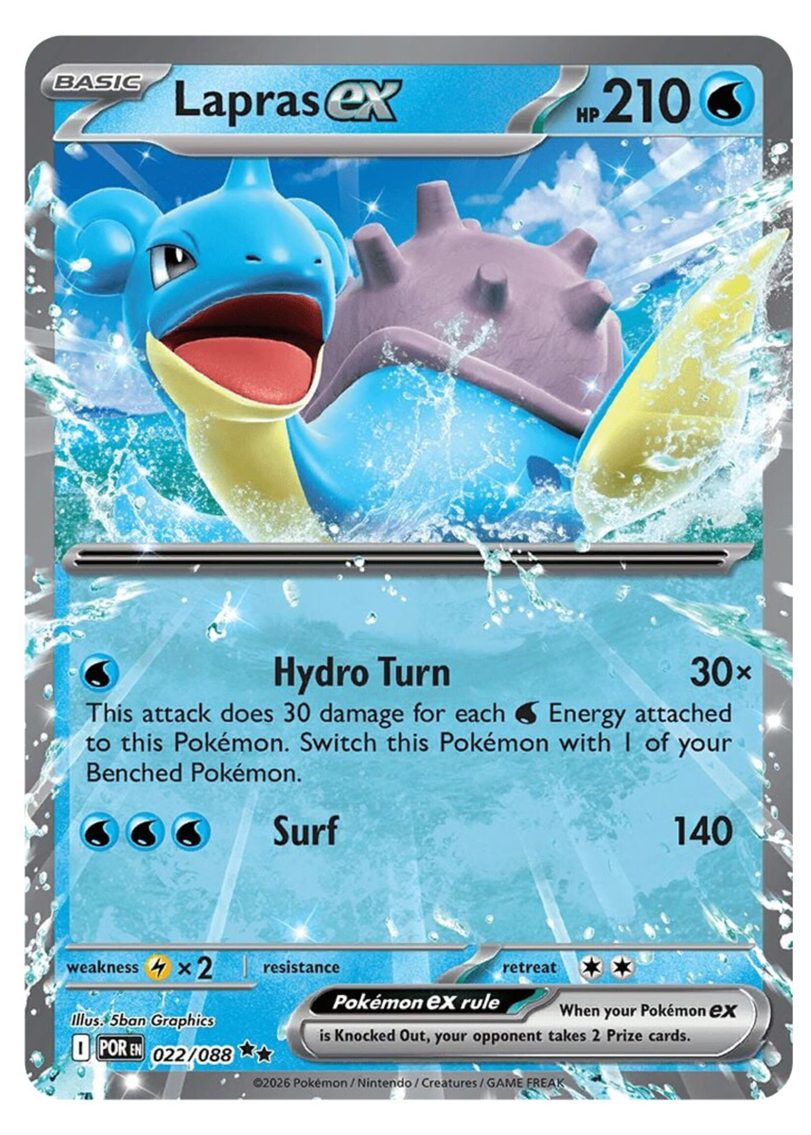 Lapras Ex 22 (POR): near mint