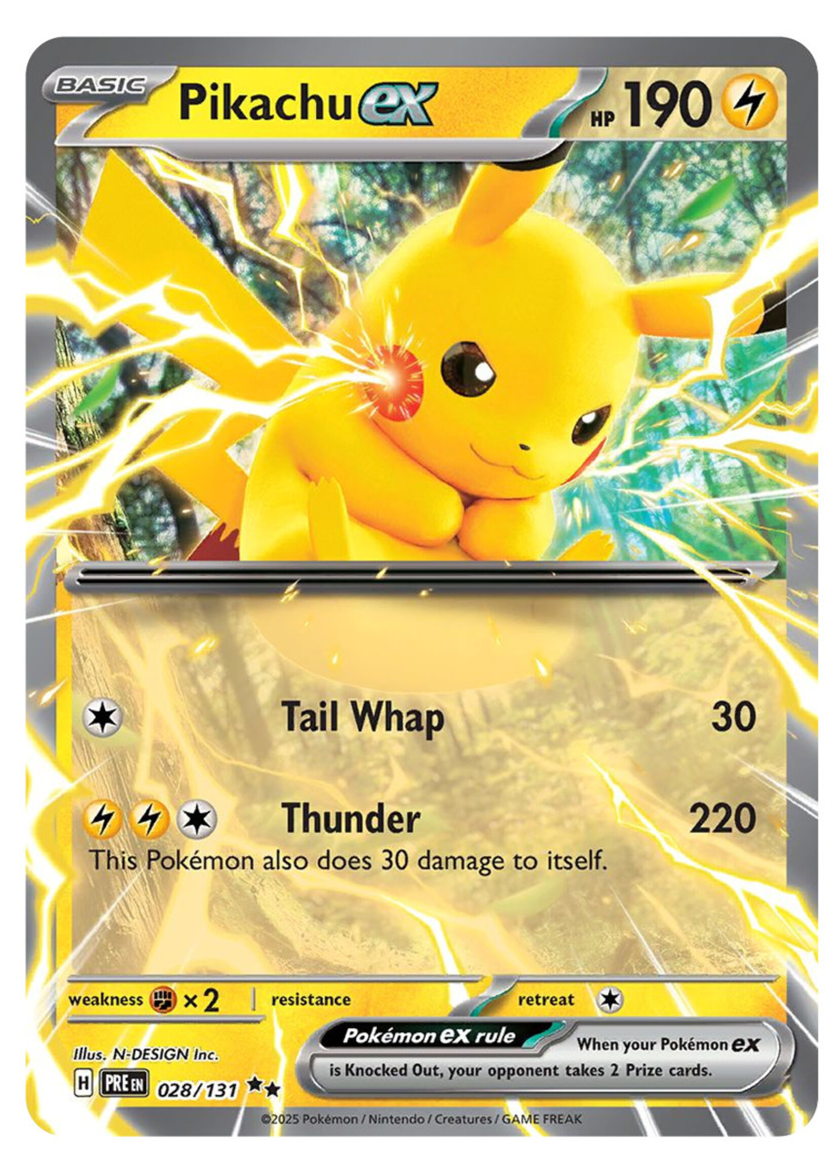 Pikachu Ex 28 (PRE): near mint