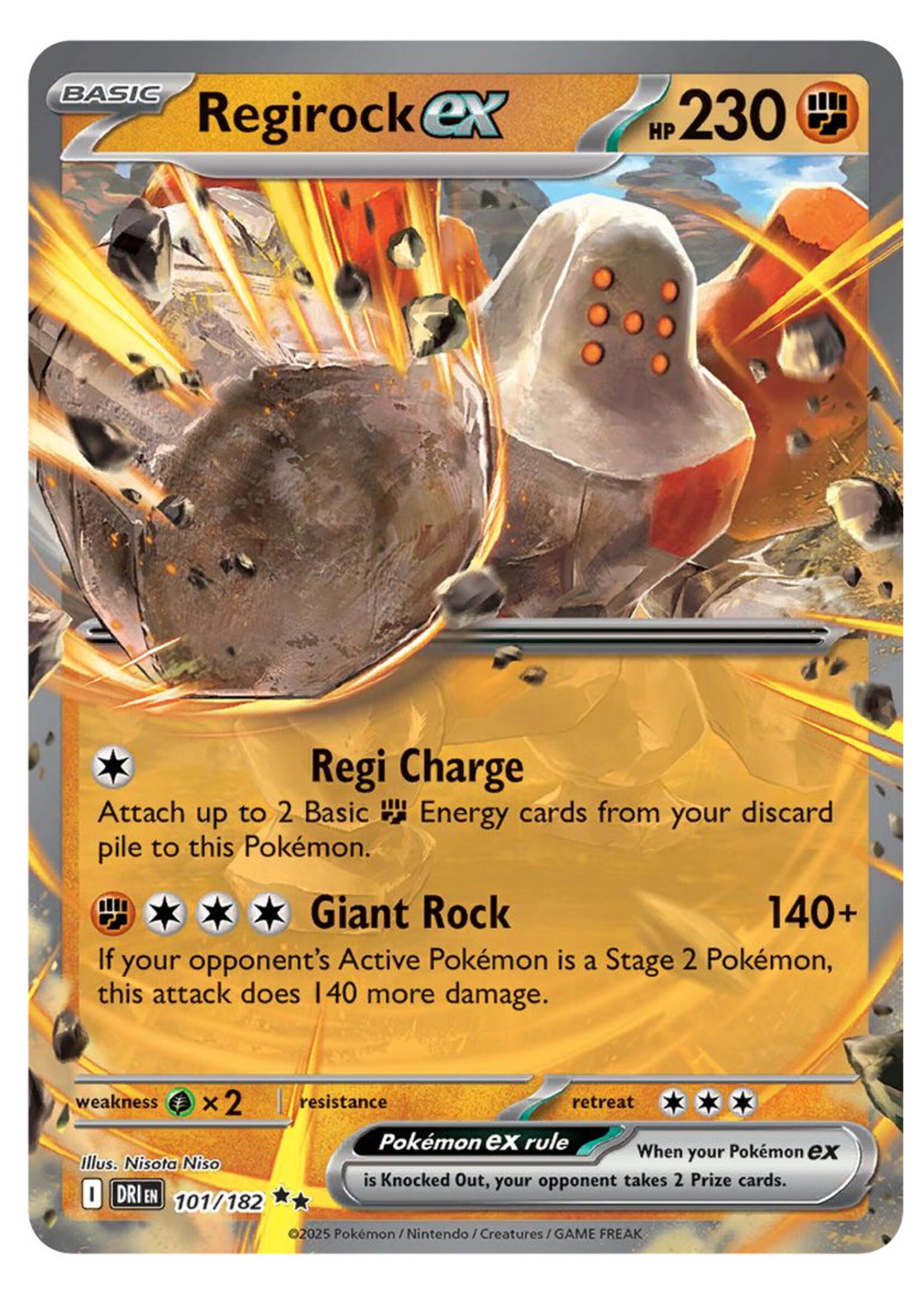 Regirock Ex 101 (DRI): near mint