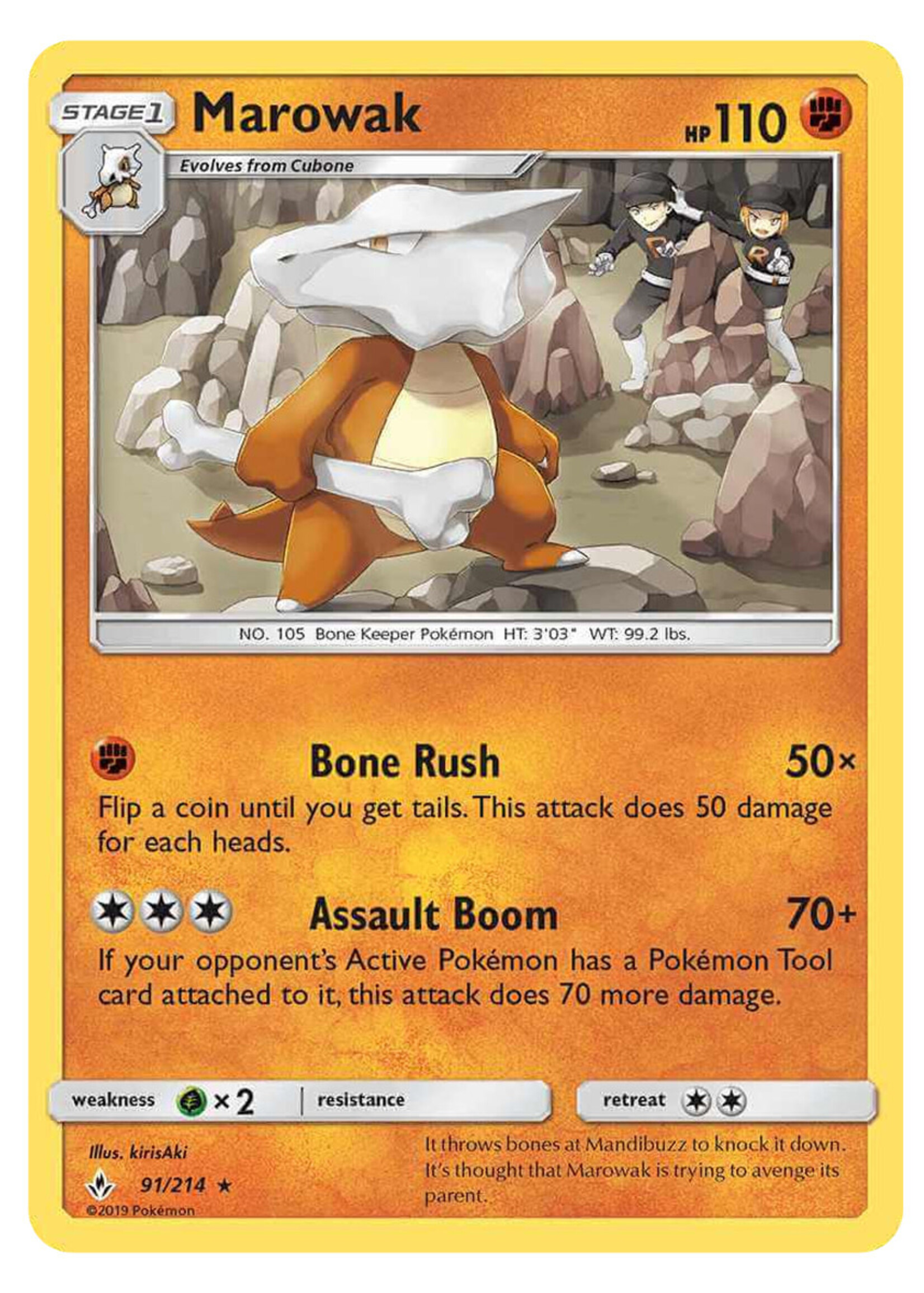Marowak 91 (UNB): excellent
