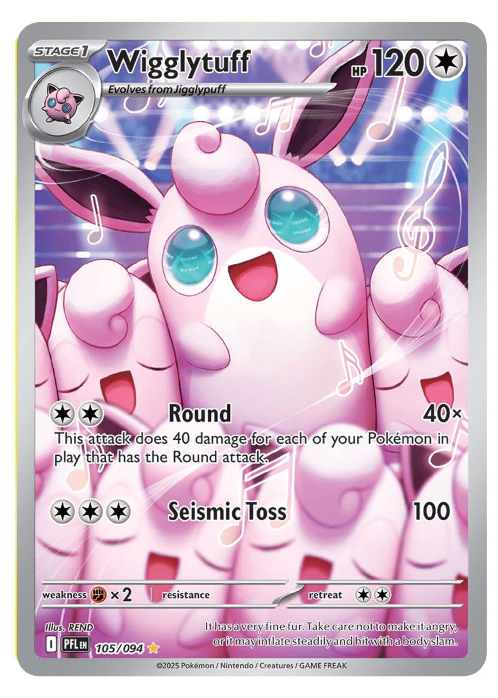 Wigglytuff 105 (PFL): near mint
