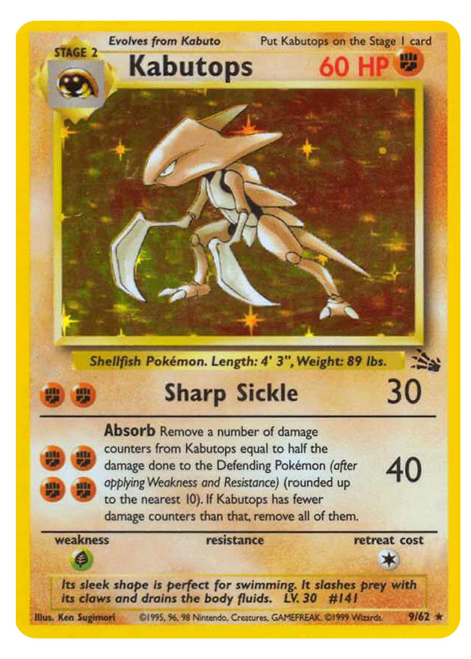 Kabutops 9 (FO): excellent+