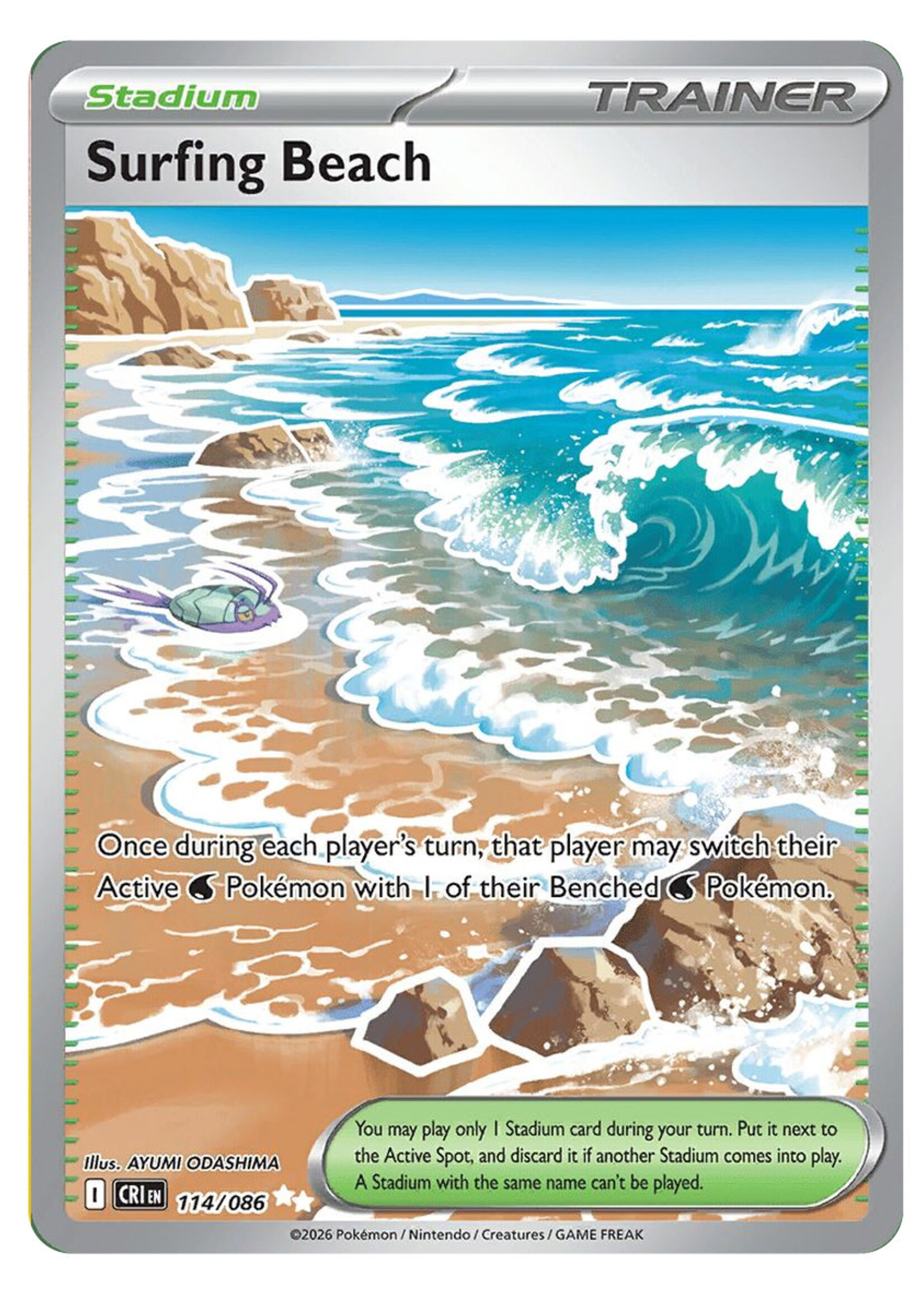 Surfing Beach 114 (CRI): near mint